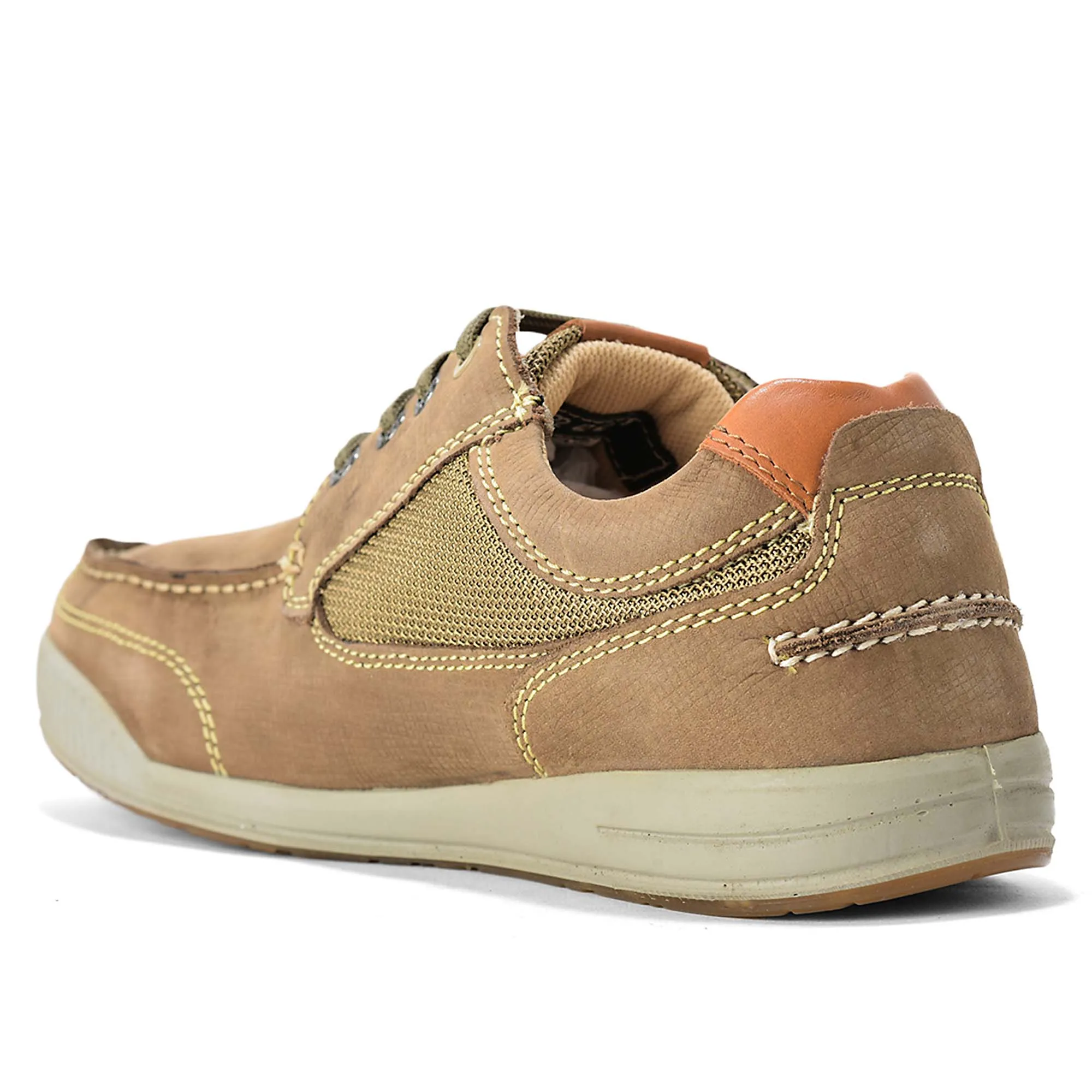 Men Dubai Khaki Muster Nubuk Casual Lace-Up Shoes 7