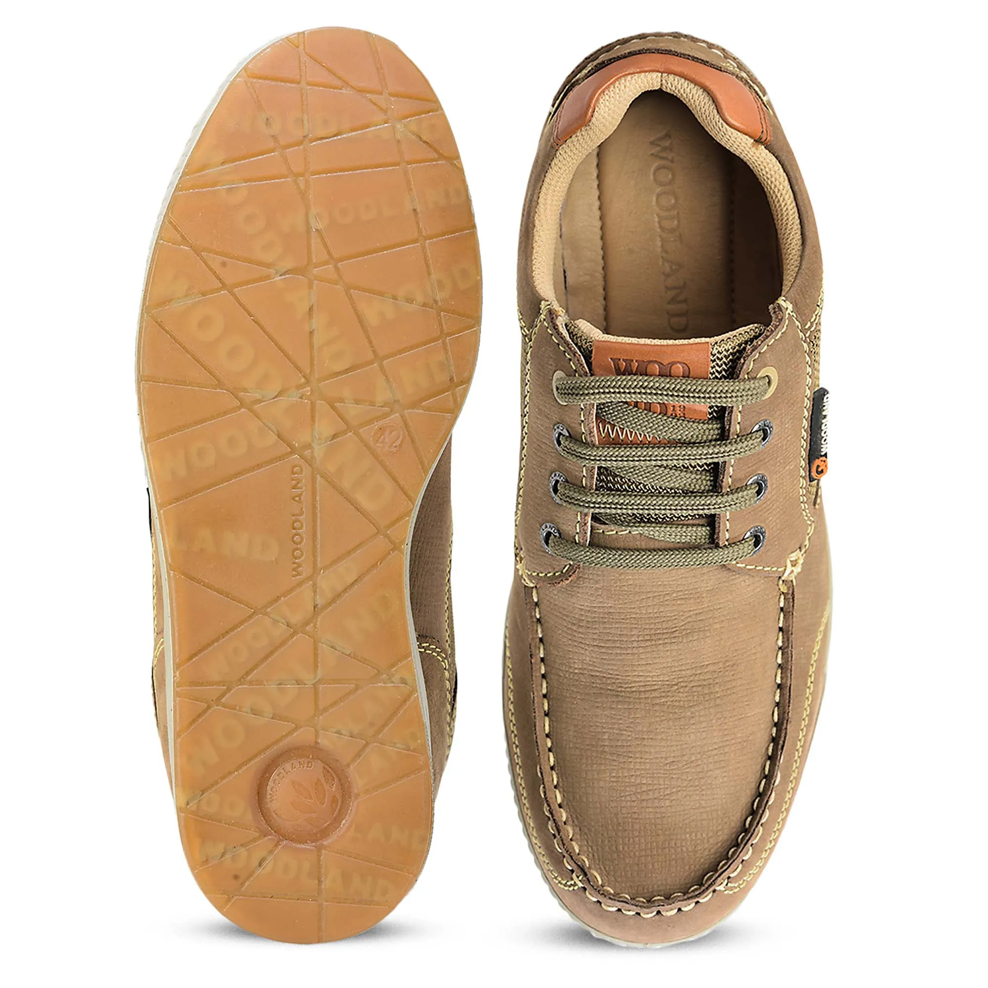 Men Dubai Khaki Muster Nubuk Casual Lace-Up Shoes 9