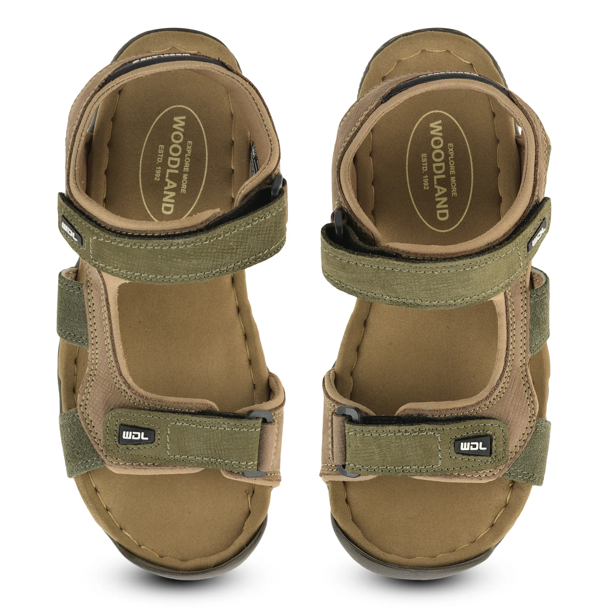 Camel Nubuk Sandals For Men - Thumbnail 6