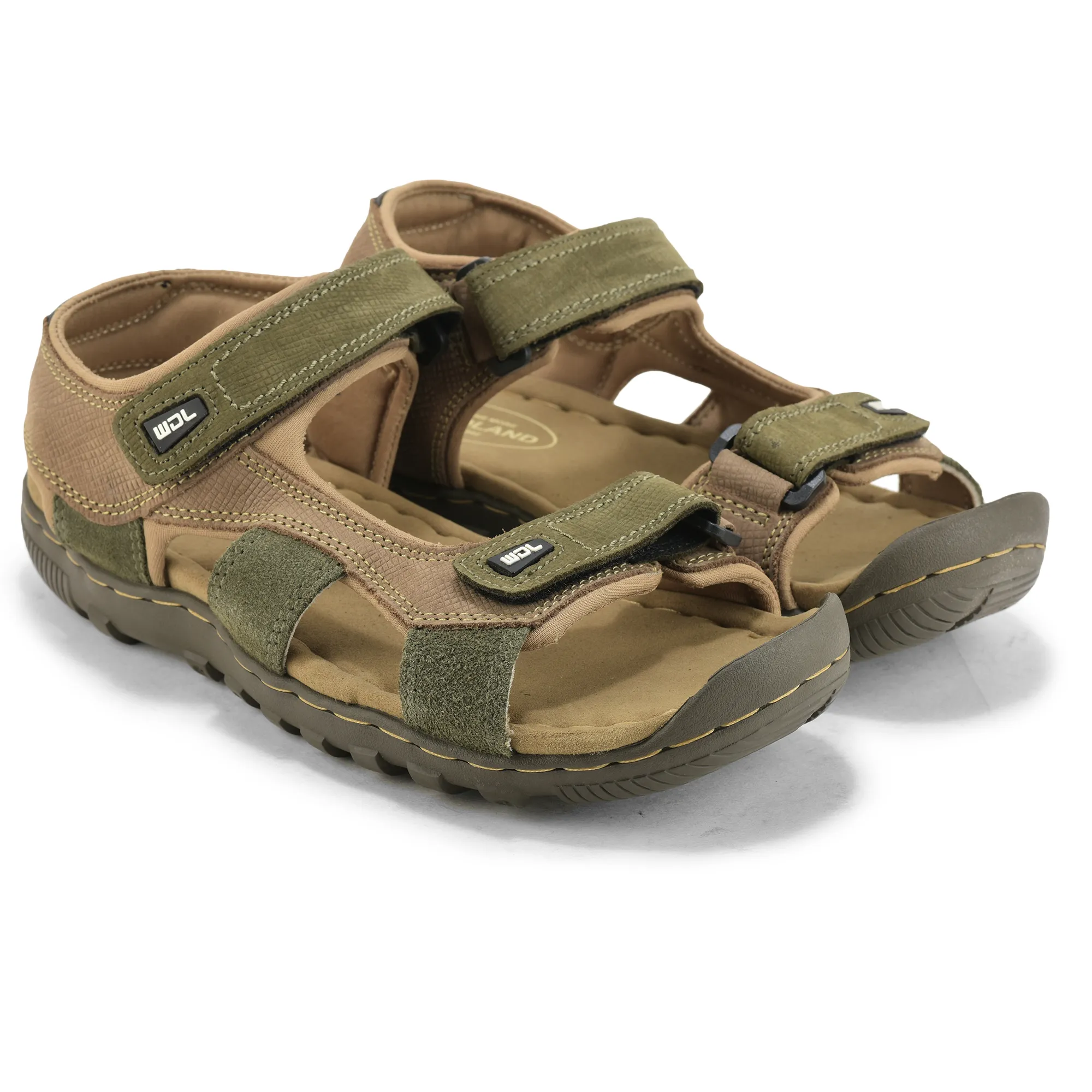 Camel Nubuk Sandals For Men - Thumbnail 10