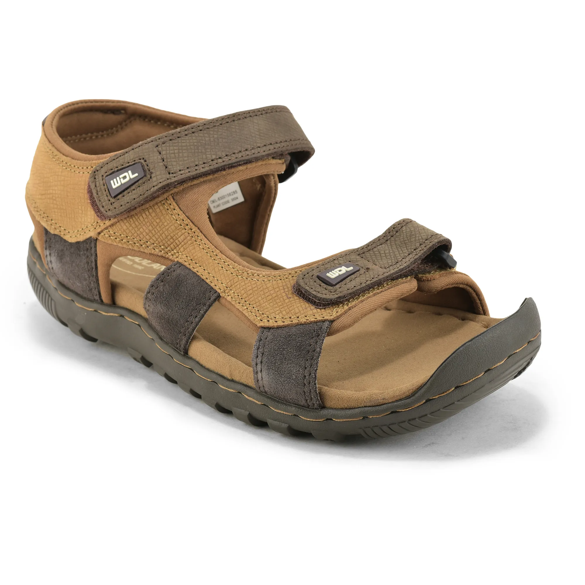 Camel Nubuk Sandals For Men - Thumbnail 3