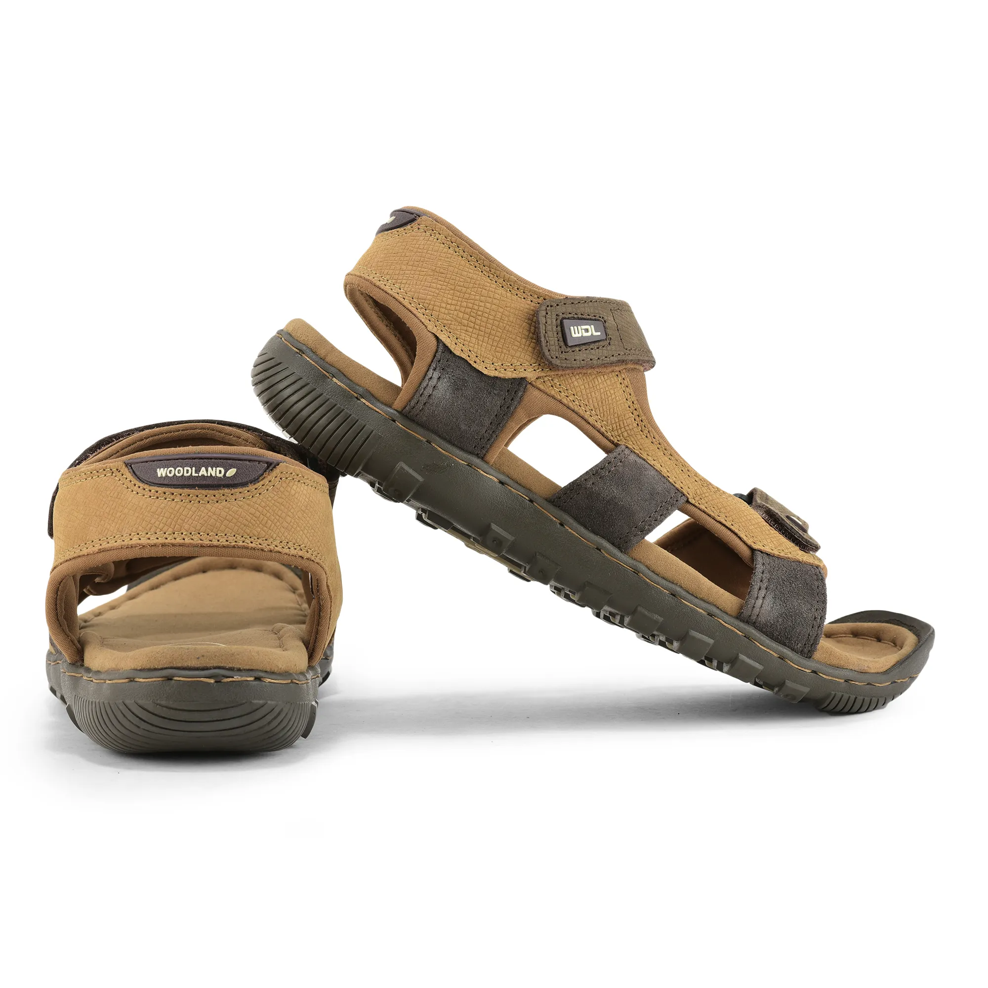 Camel Nubuk Sandals For Men - Thumbnail 10