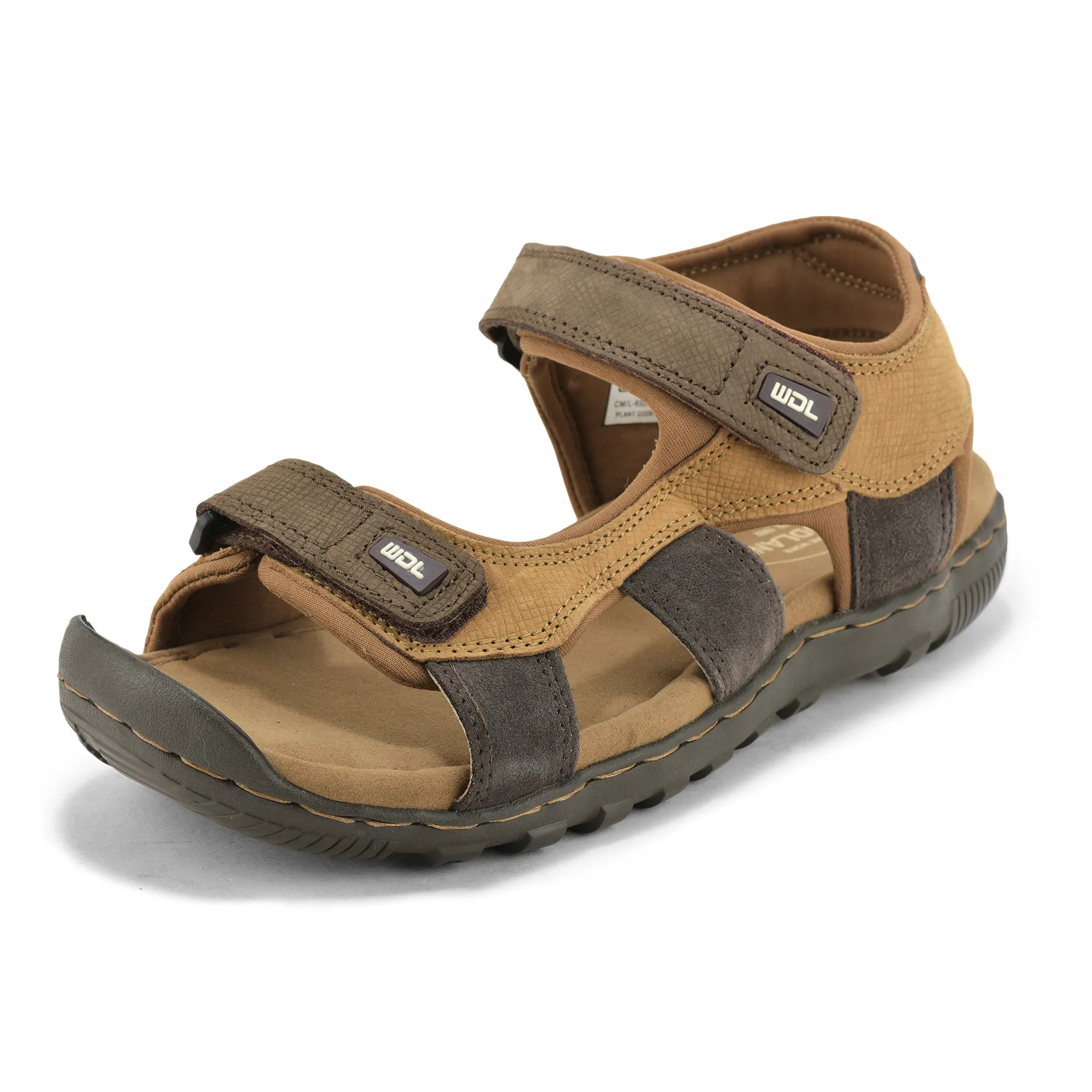 Camel Nubuk Sandals For Men - Thumbnail 11