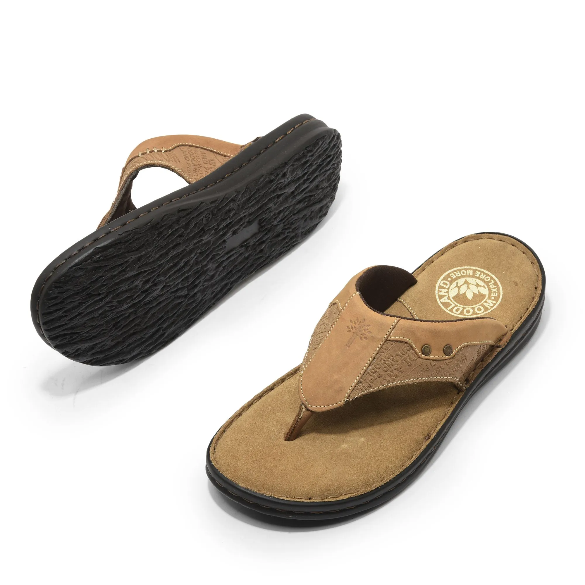 Khaki sandal for men - Thumbnail 4