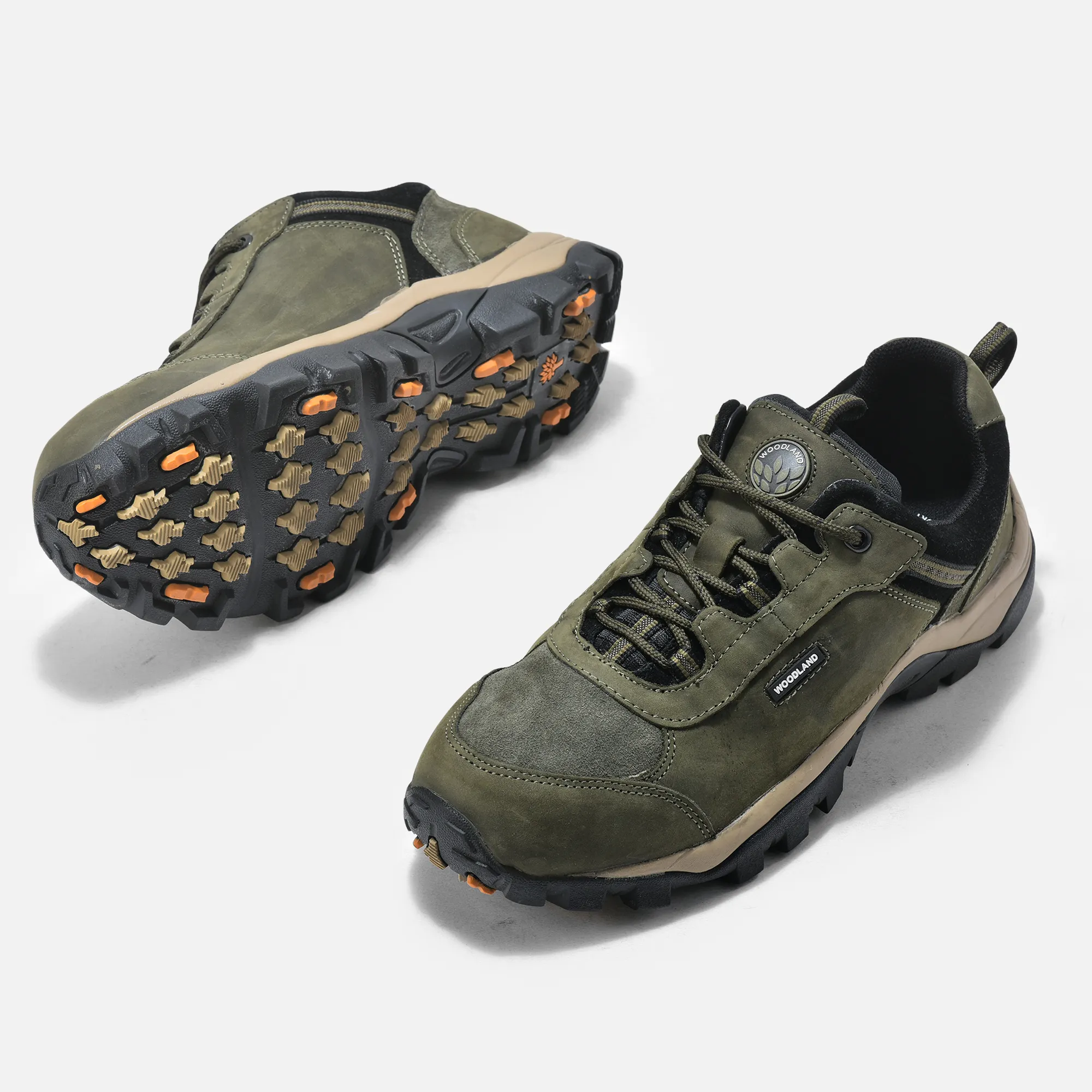 Woodland Olive Green Mens Casual Lace Up Shoes - Thumbnail 3