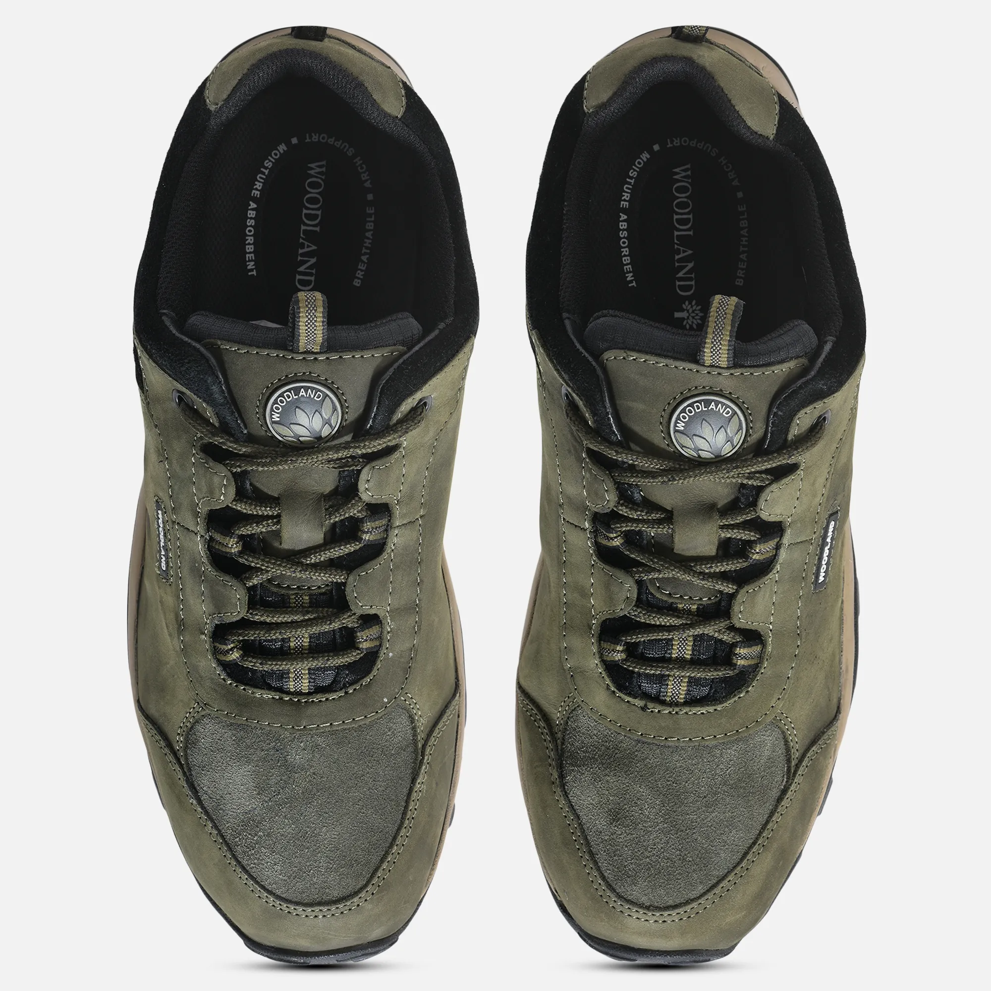 Woodland Olive Green Mens Casual Lace Up Shoes - Thumbnail 4