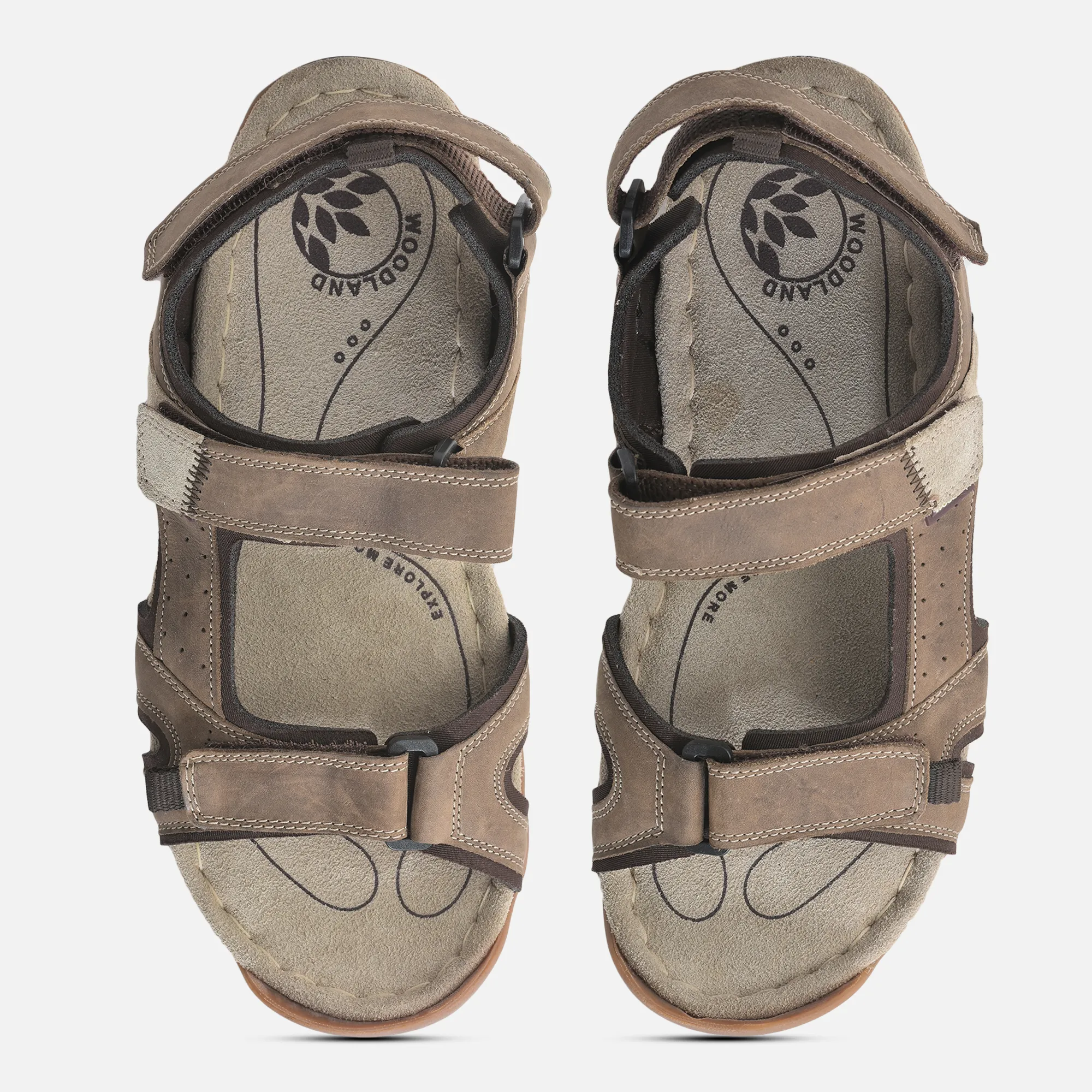 Dubai Khaki Nubuck Men’s Sandals by Woodland

 - Thumbnail 4