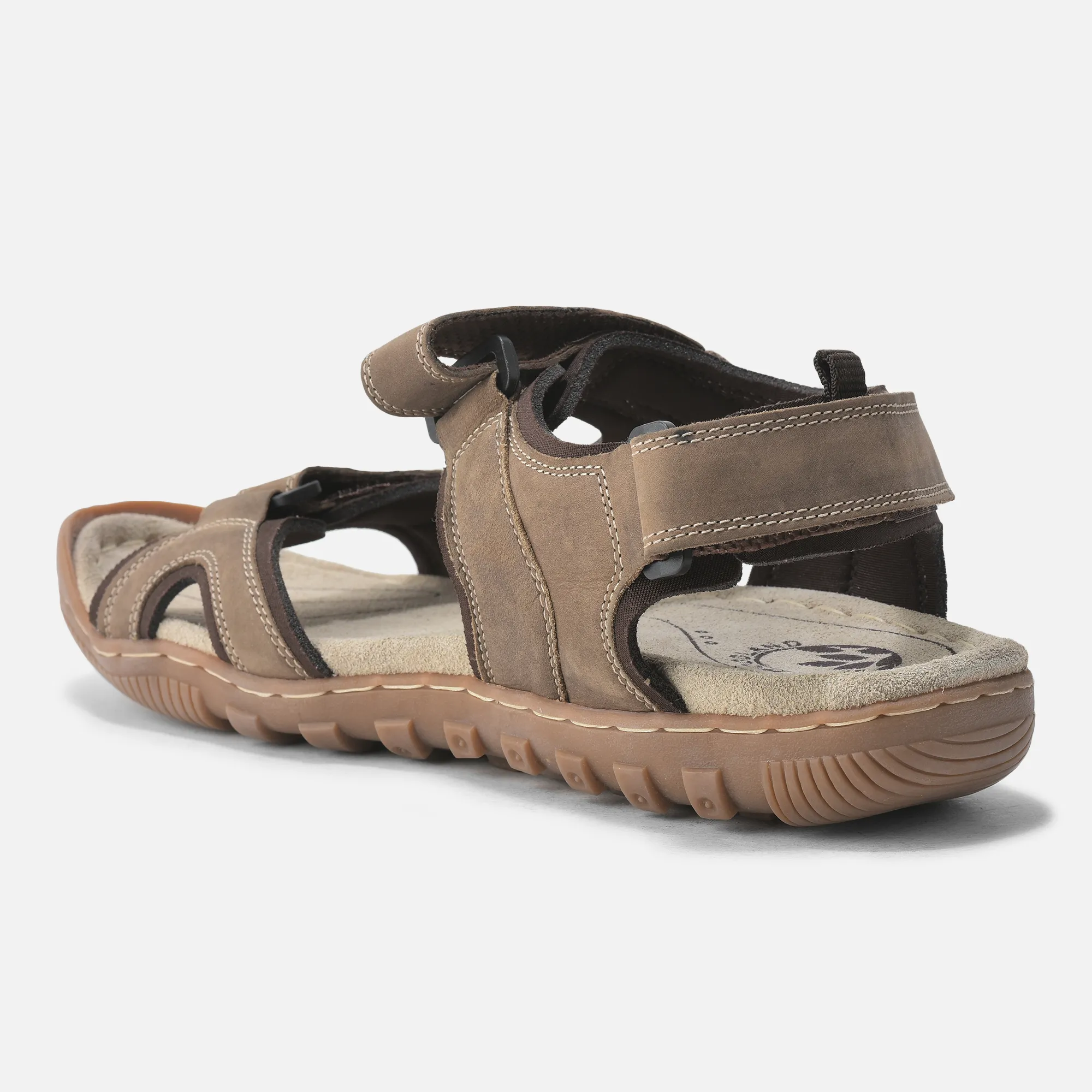 Dubai Khaki Nubuck Men’s Sandals by Woodland

 - Thumbnail 5