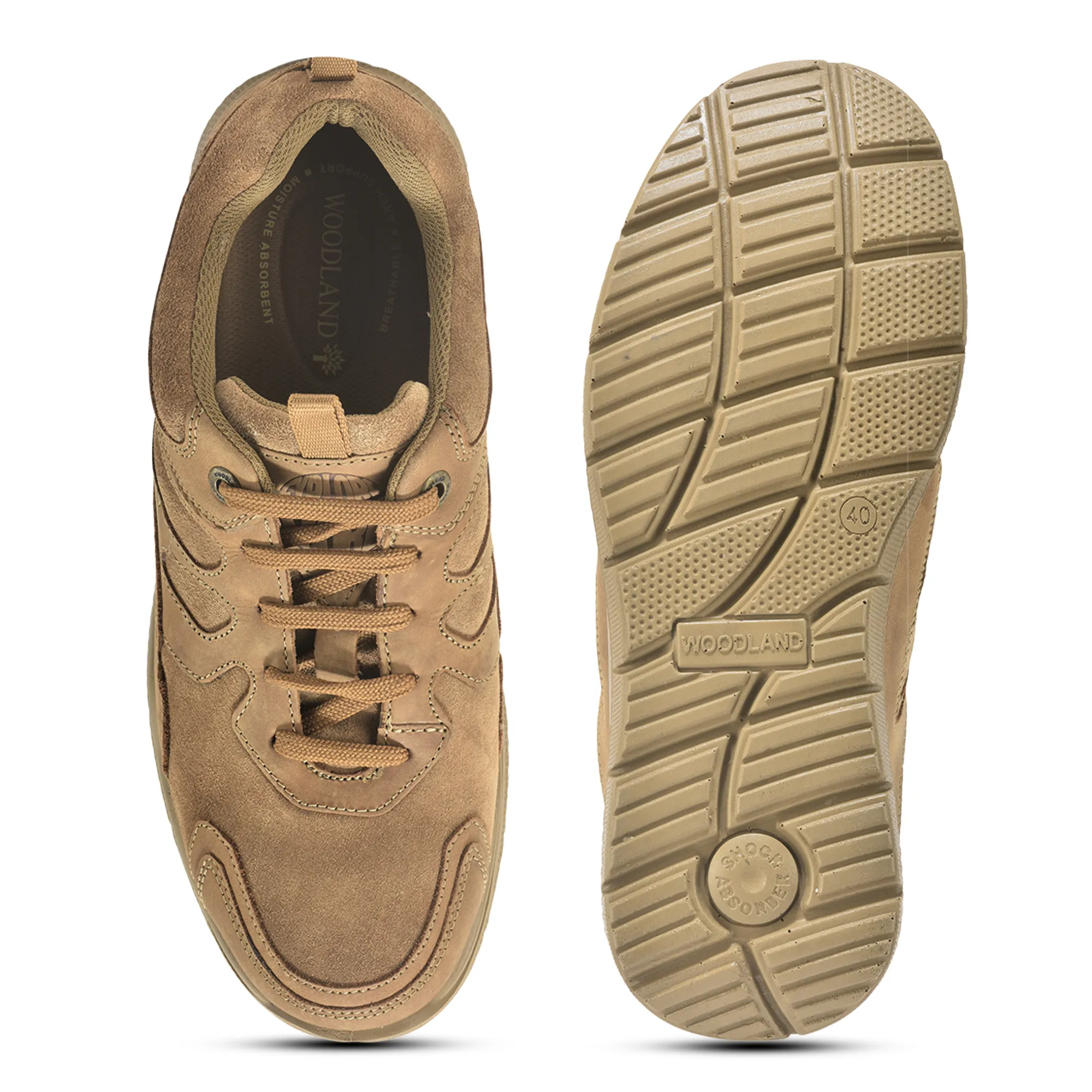 Camel Nubuck Men Casual Lace Up Shoes - Thumbnail 7