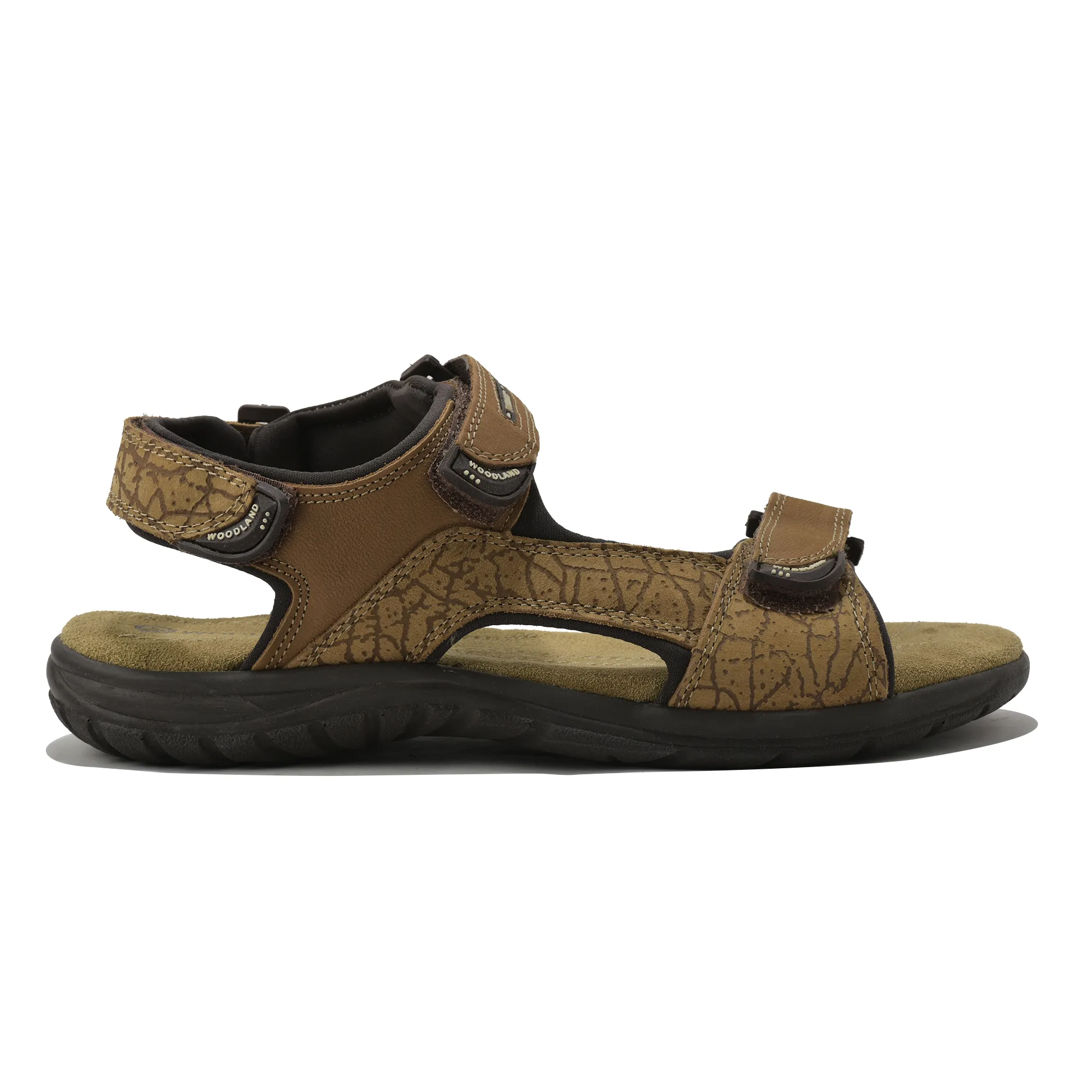 Camel TerraTrace Nubuk Print Men Sandal - Thumbnail 2