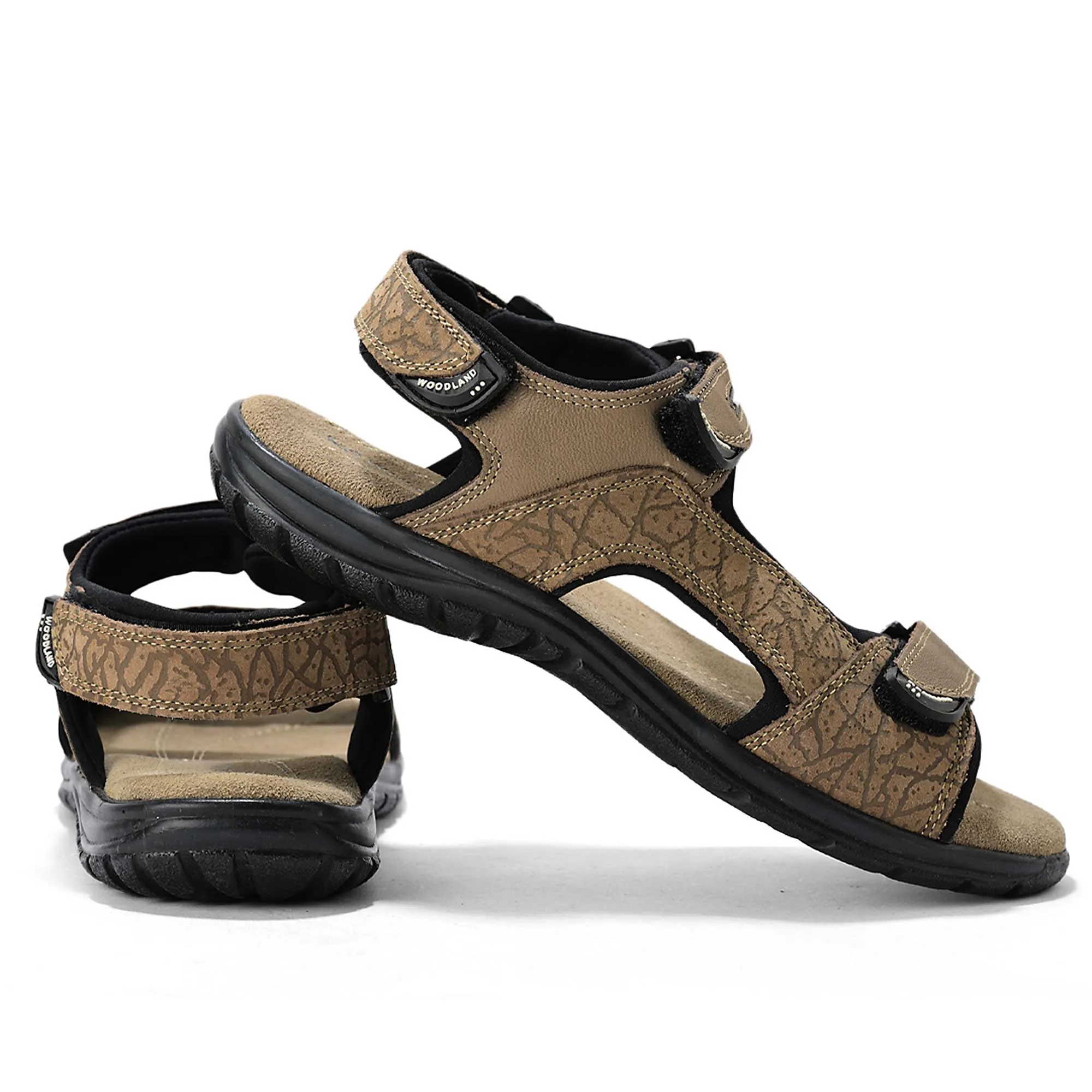 DKhaki TerraTrace Nubuk Print Men Sandal 10