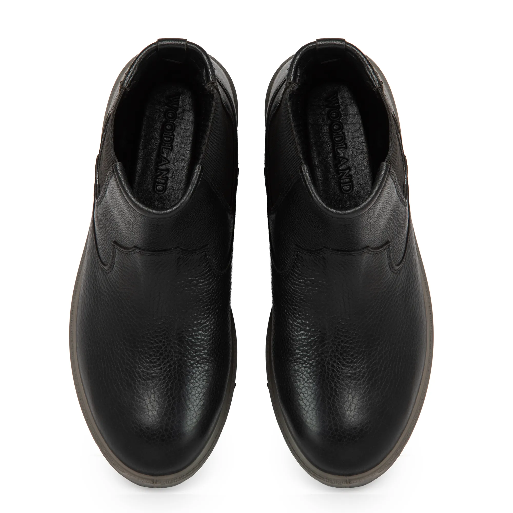 Woodland Black Mid-Ankle Chelsea Boots - Thumbnail 6