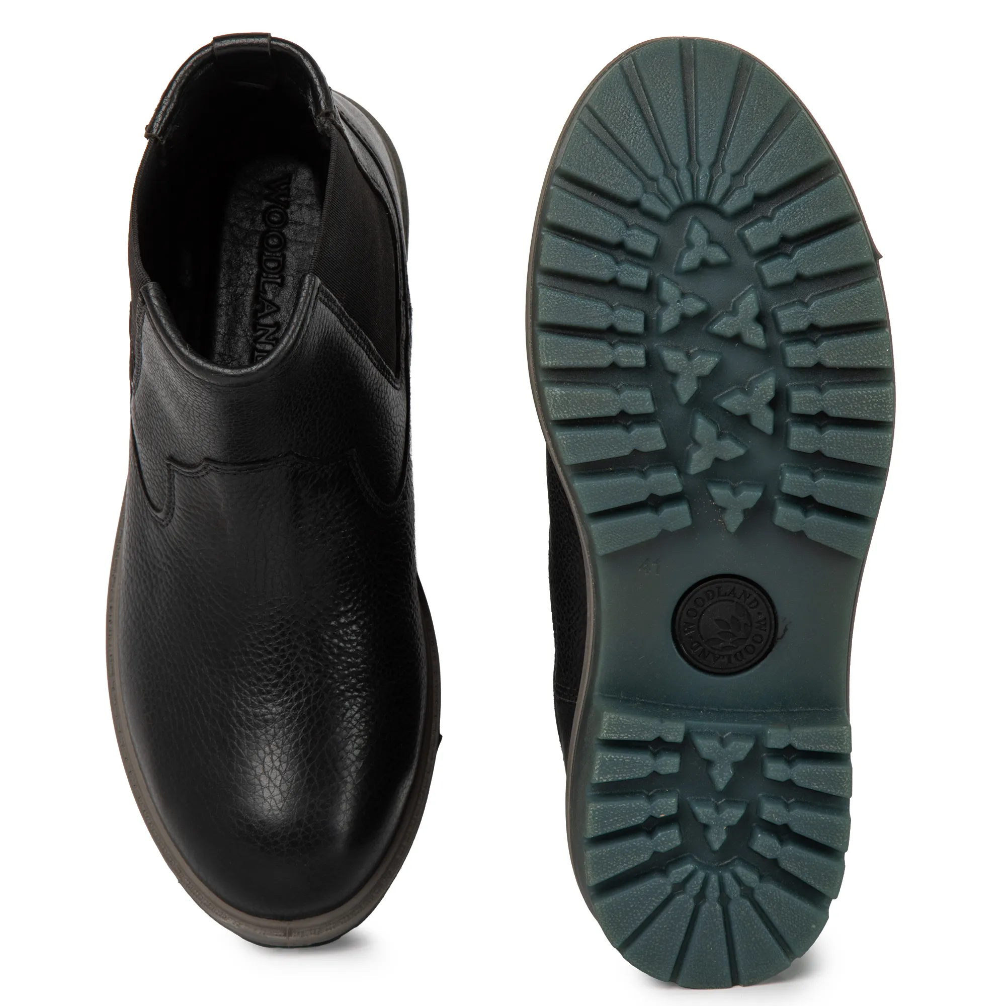 Woodland Black Mid-Ankle Chelsea Boots - Thumbnail 10