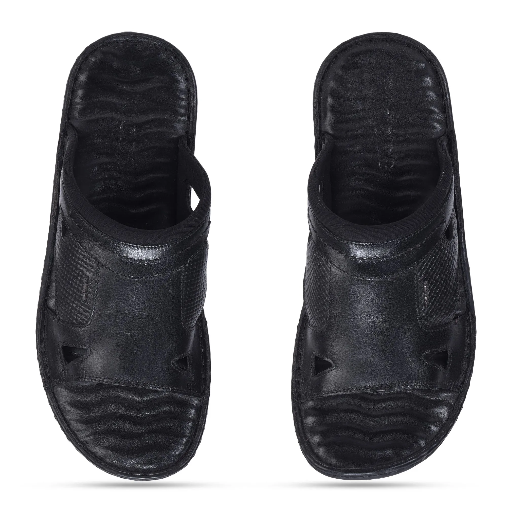 Black slipper for men - Thumbnail 3