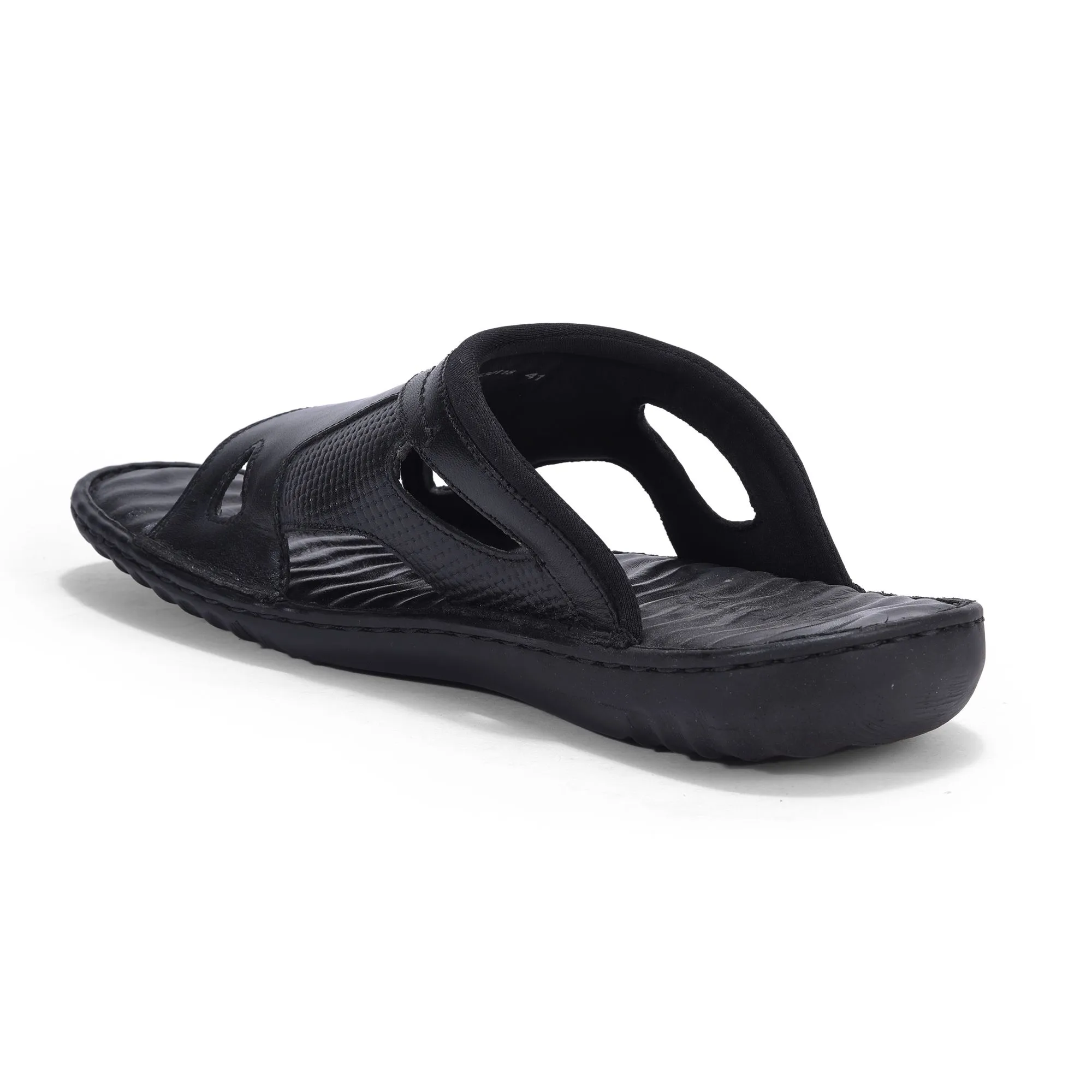 Black slipper for men - Thumbnail 5