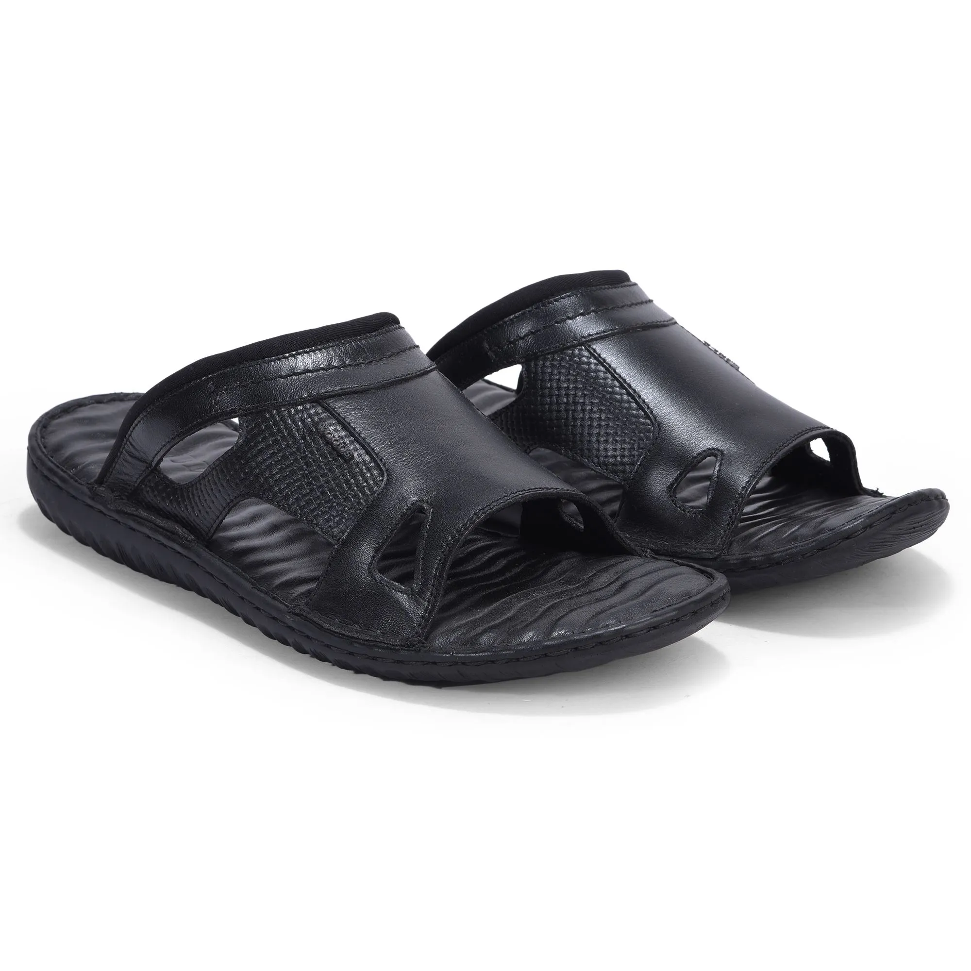 Black slipper for men - Thumbnail 6