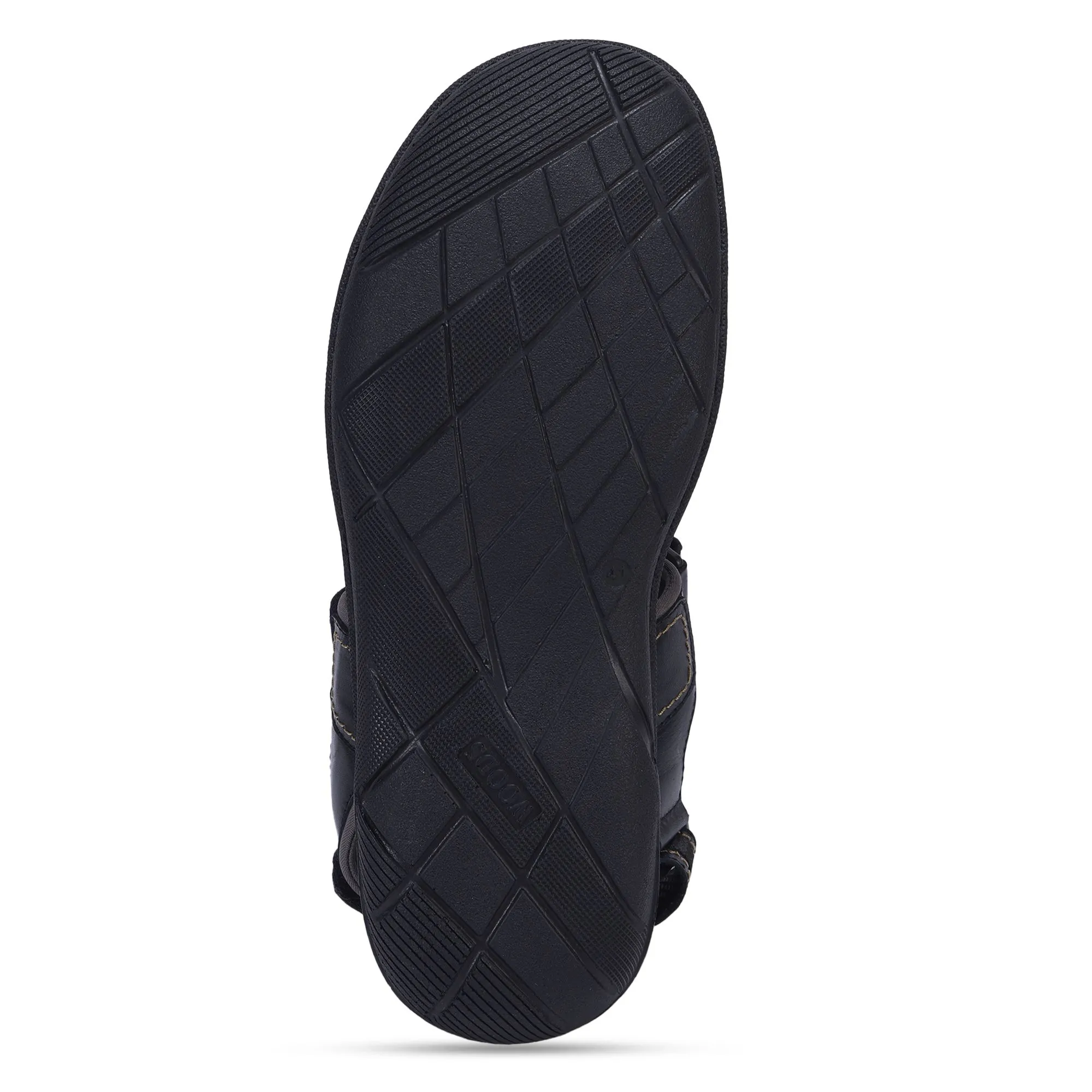 Black casual sandal for men - Thumbnail 7