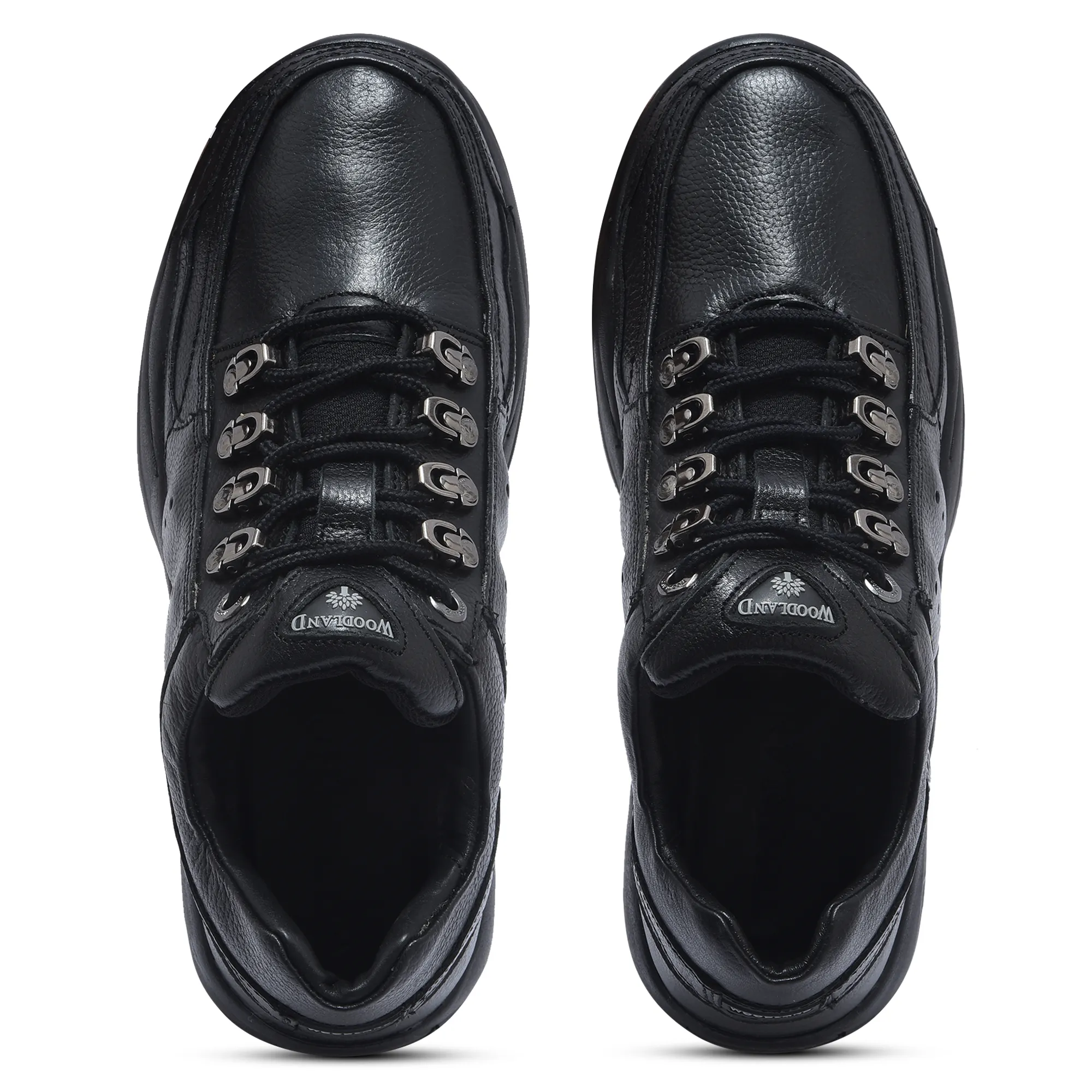Men Black Softy Leather Casual Lace-Up Shoes - Thumbnail 4