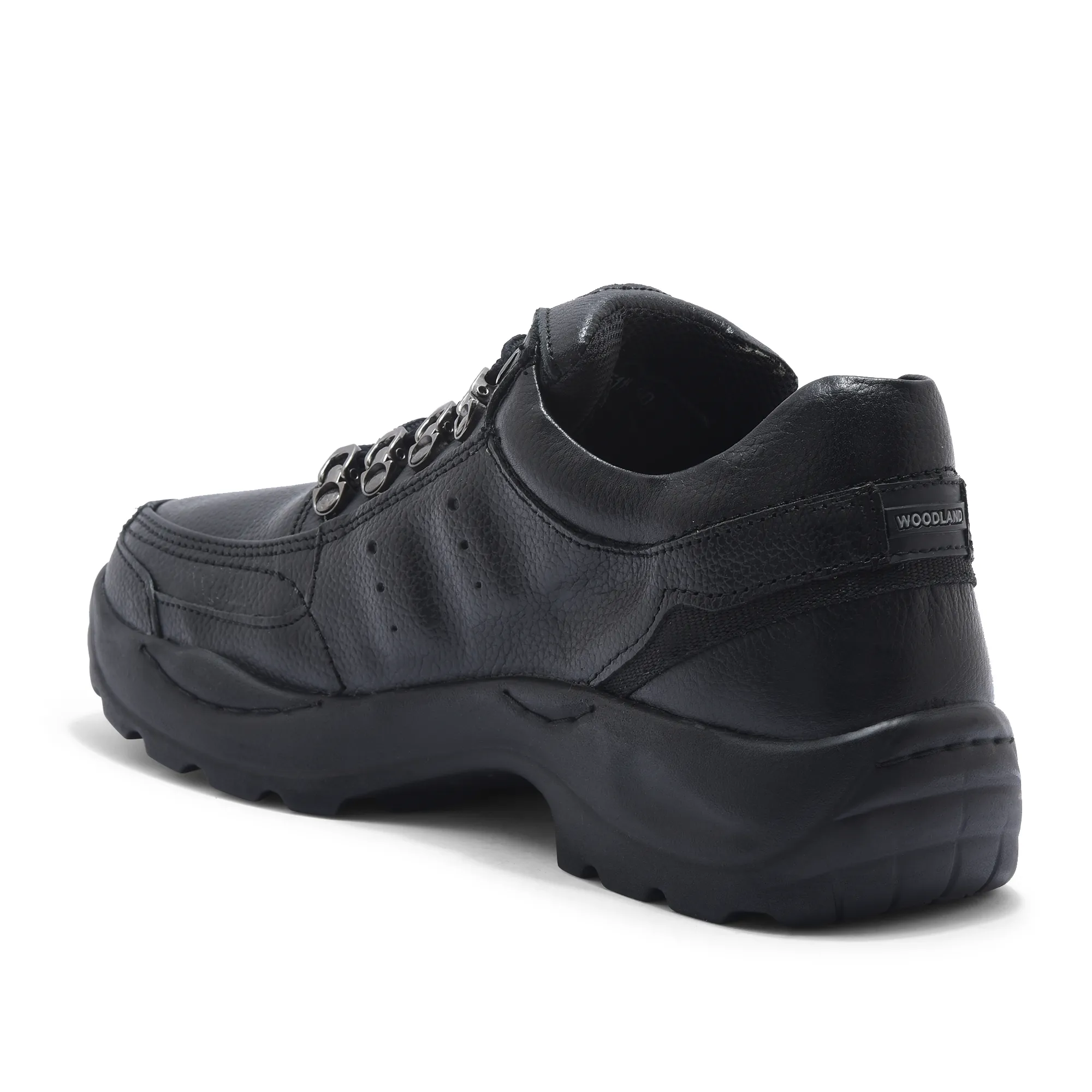 Men Black Softy Leather Casual Lace-Up Shoes - Thumbnail 6