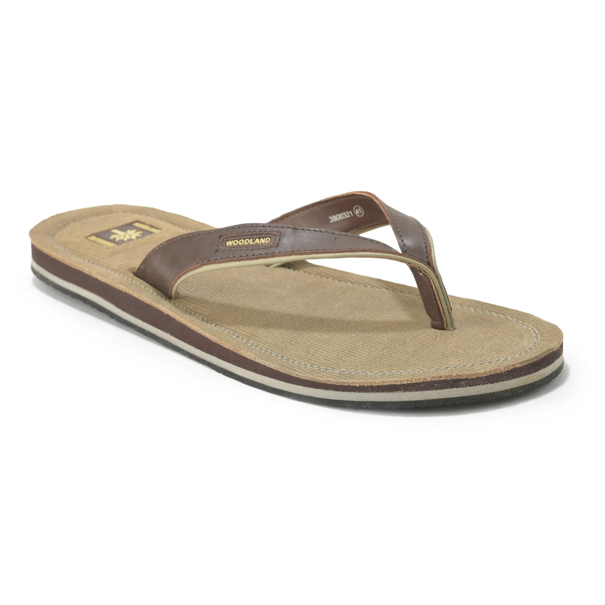 Woodland Modern Brown Slippers For Men - Thumbnail 3