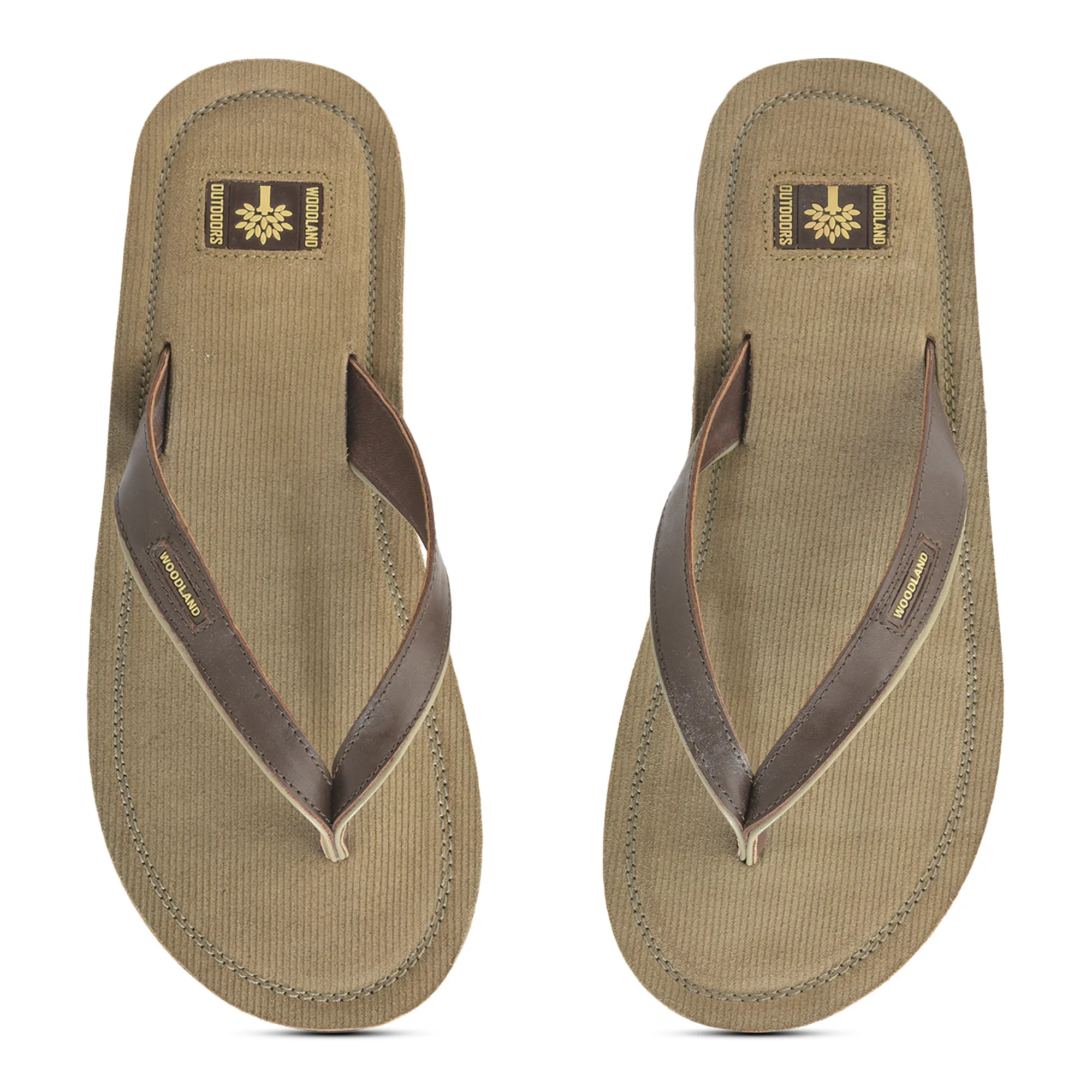 Woodland Modern Brown Slippers For Men - Thumbnail 5