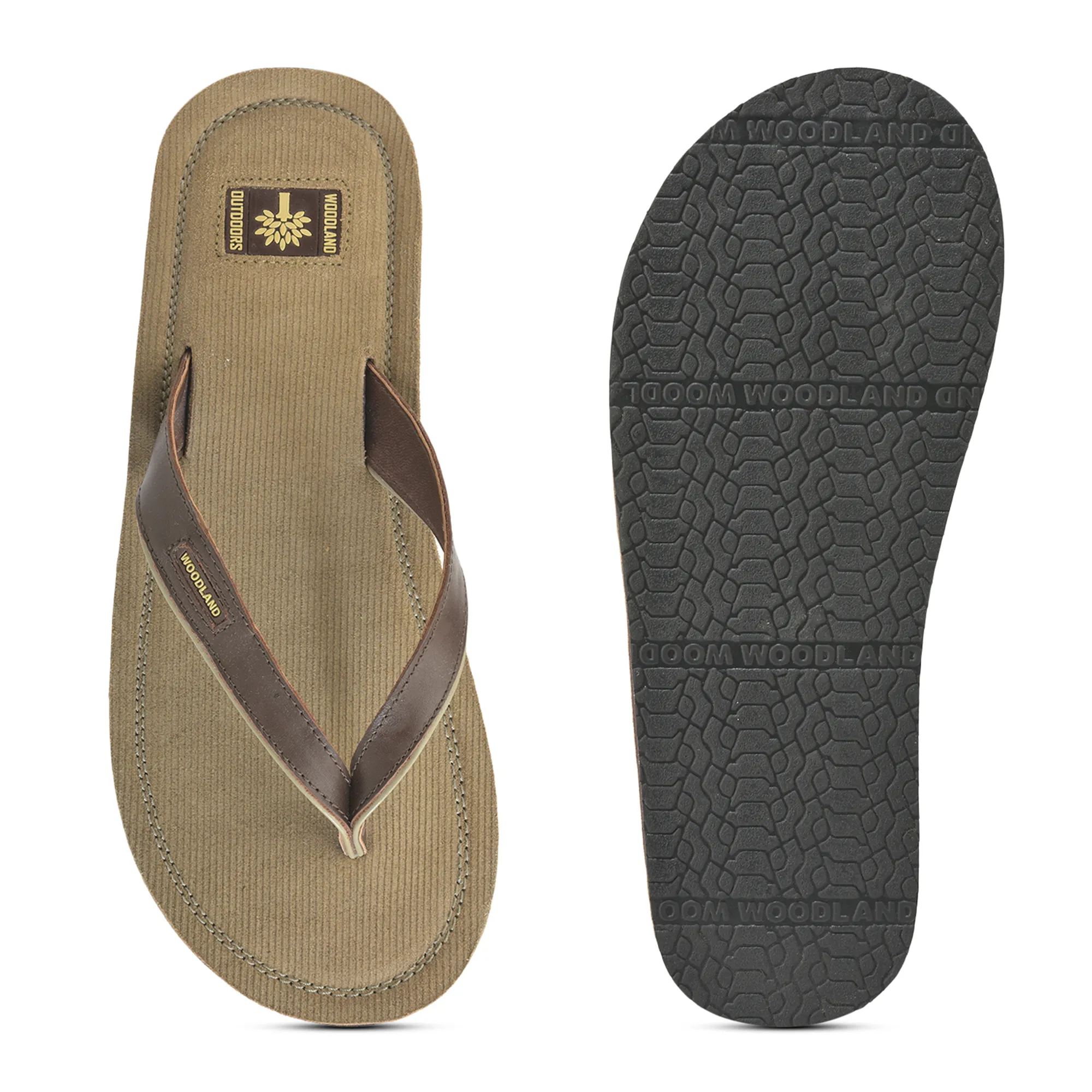 Woodland Modern Brown Slippers For Men - Thumbnail 9