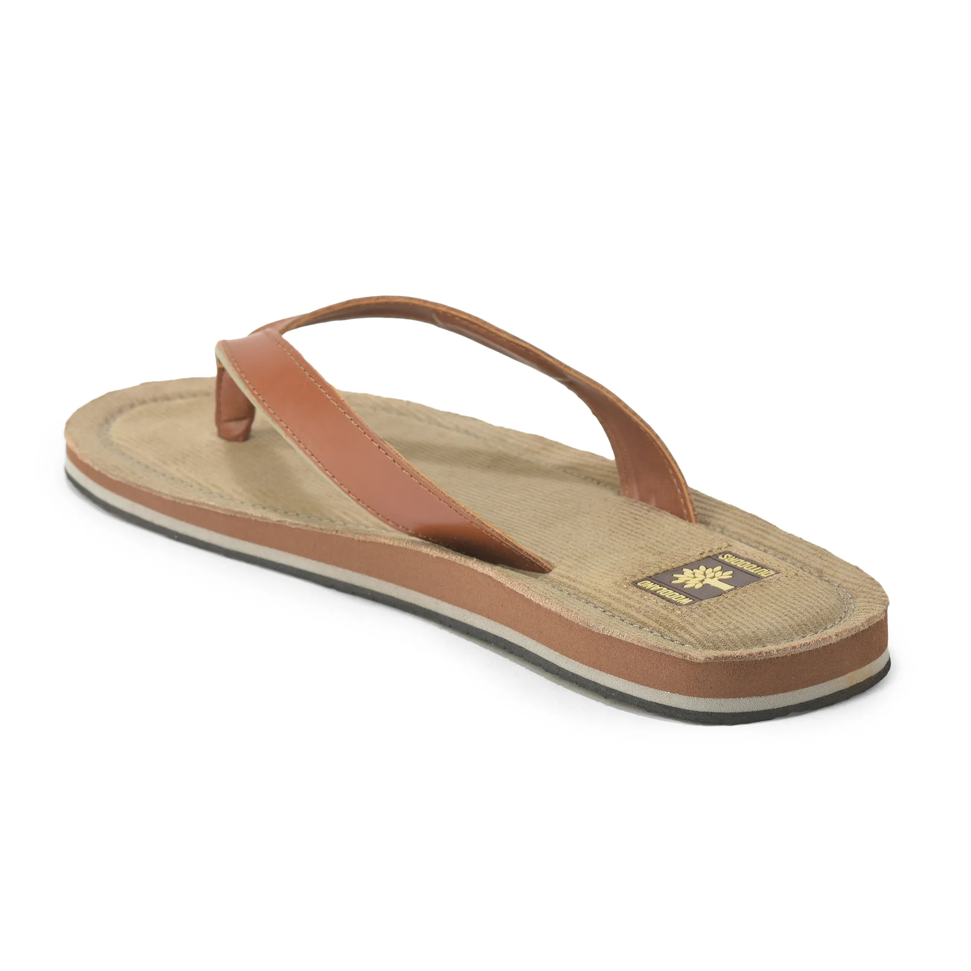 Woodland Modern Tan Brown Slippers For Men - Thumbnail 7