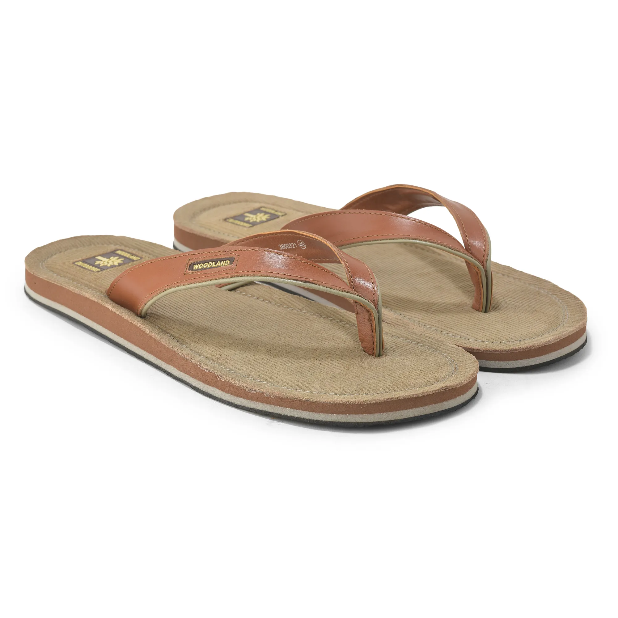 Woodland Modern Tan Brown Slippers For Men - Thumbnail 8