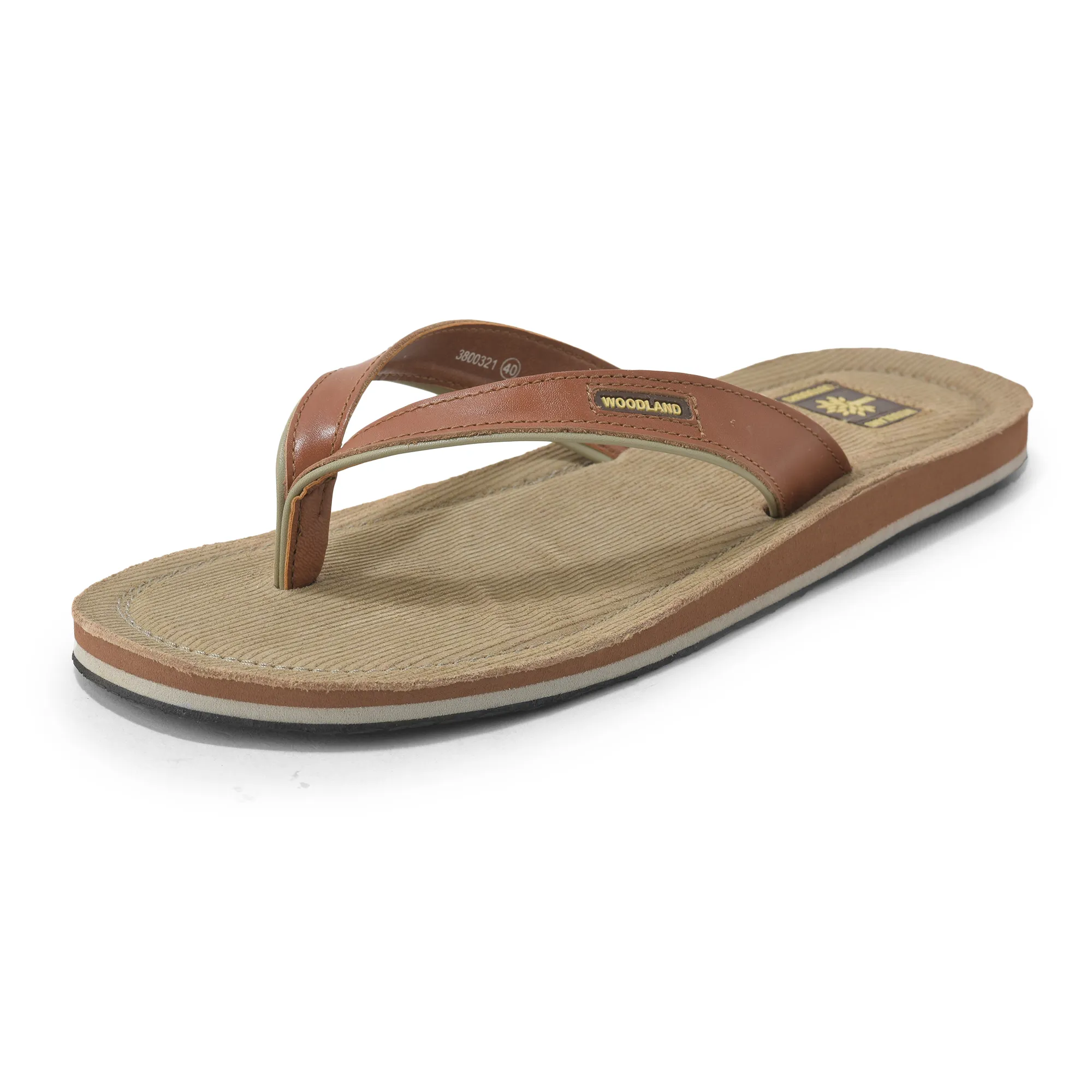 Woodland Modern Tan Brown Slippers For Men - Thumbnail 11