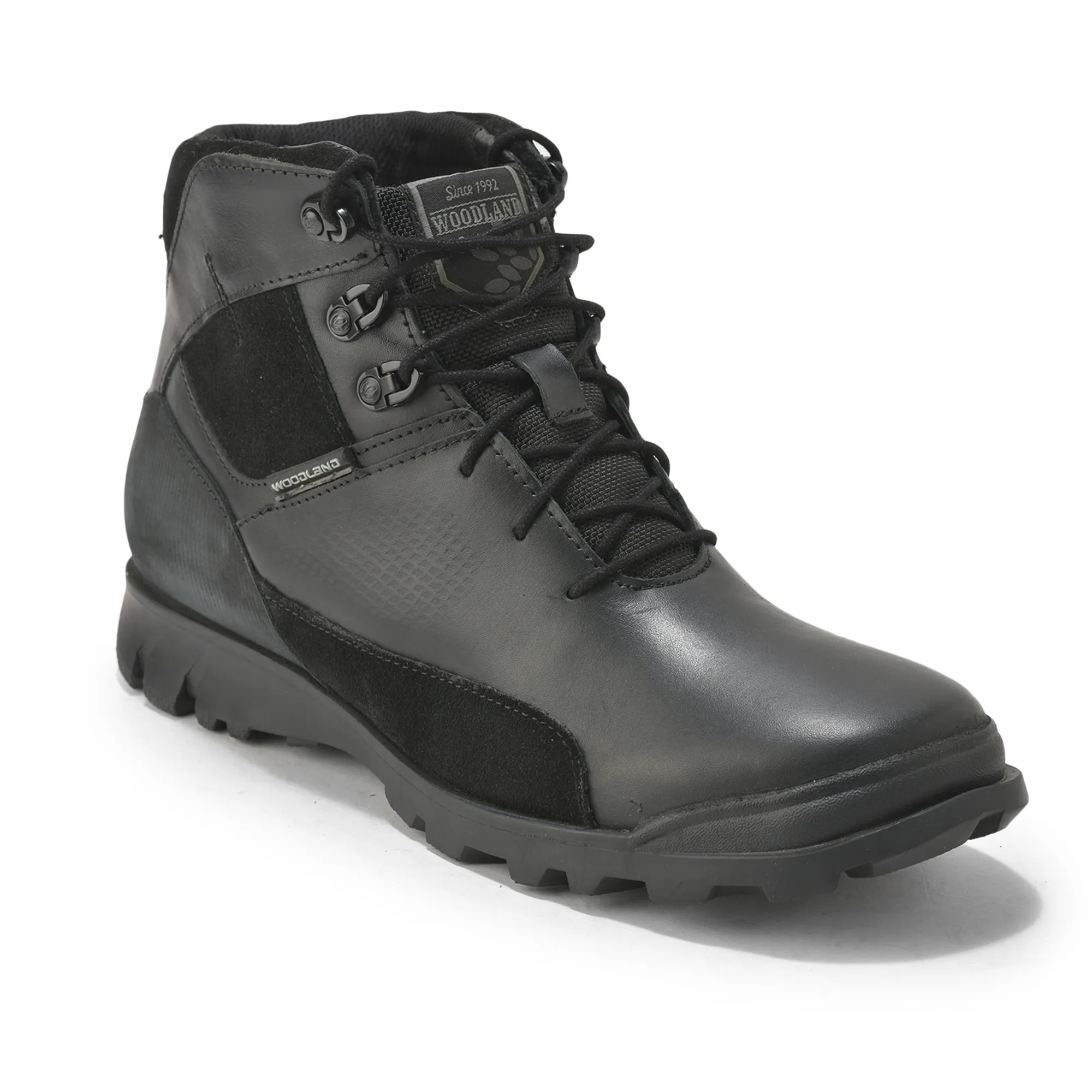 Woodland Men’S Black Utility-Built Leather Boots - Thumbnail 3