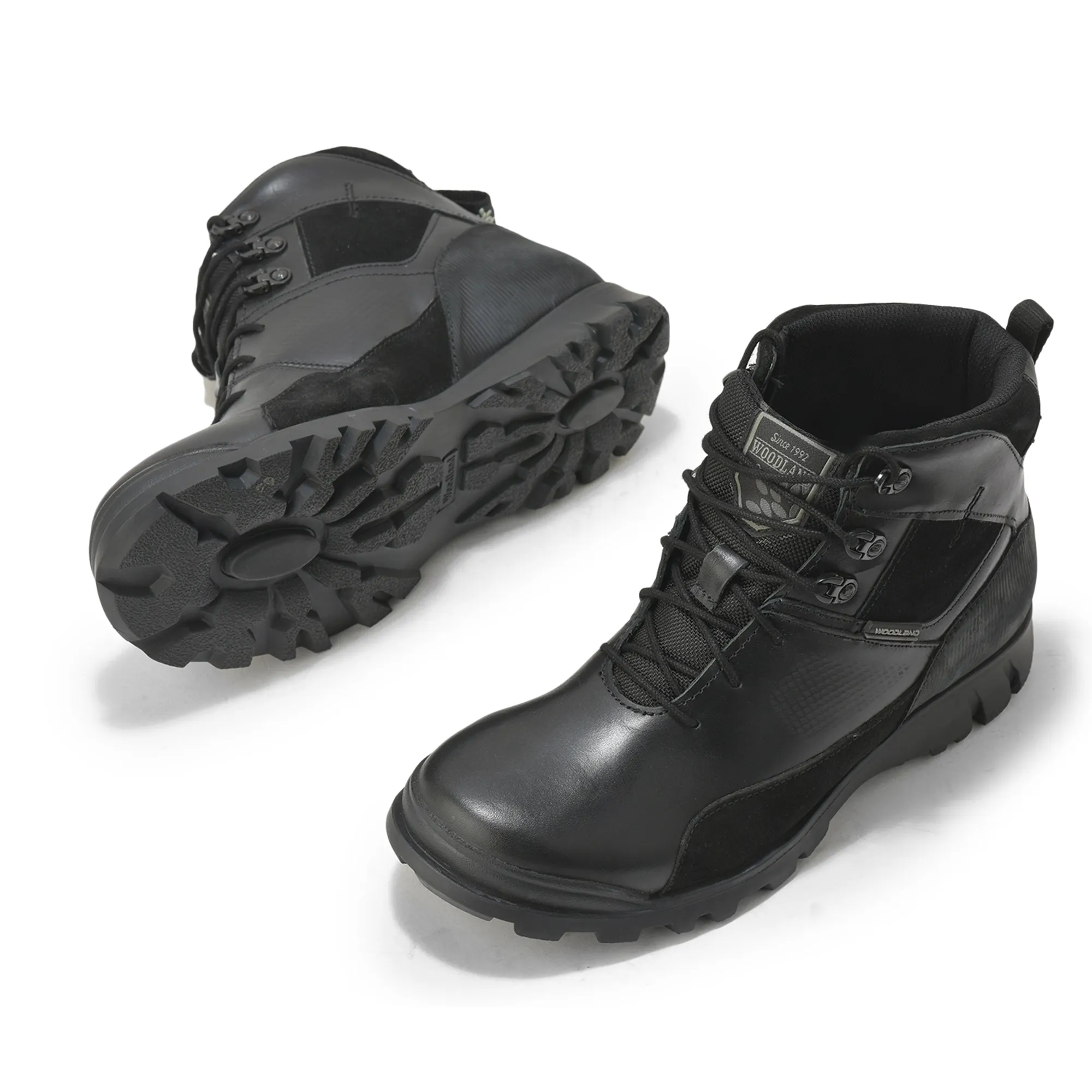 Woodland Men’S Black Utility-Built Leather Boots - Thumbnail 6