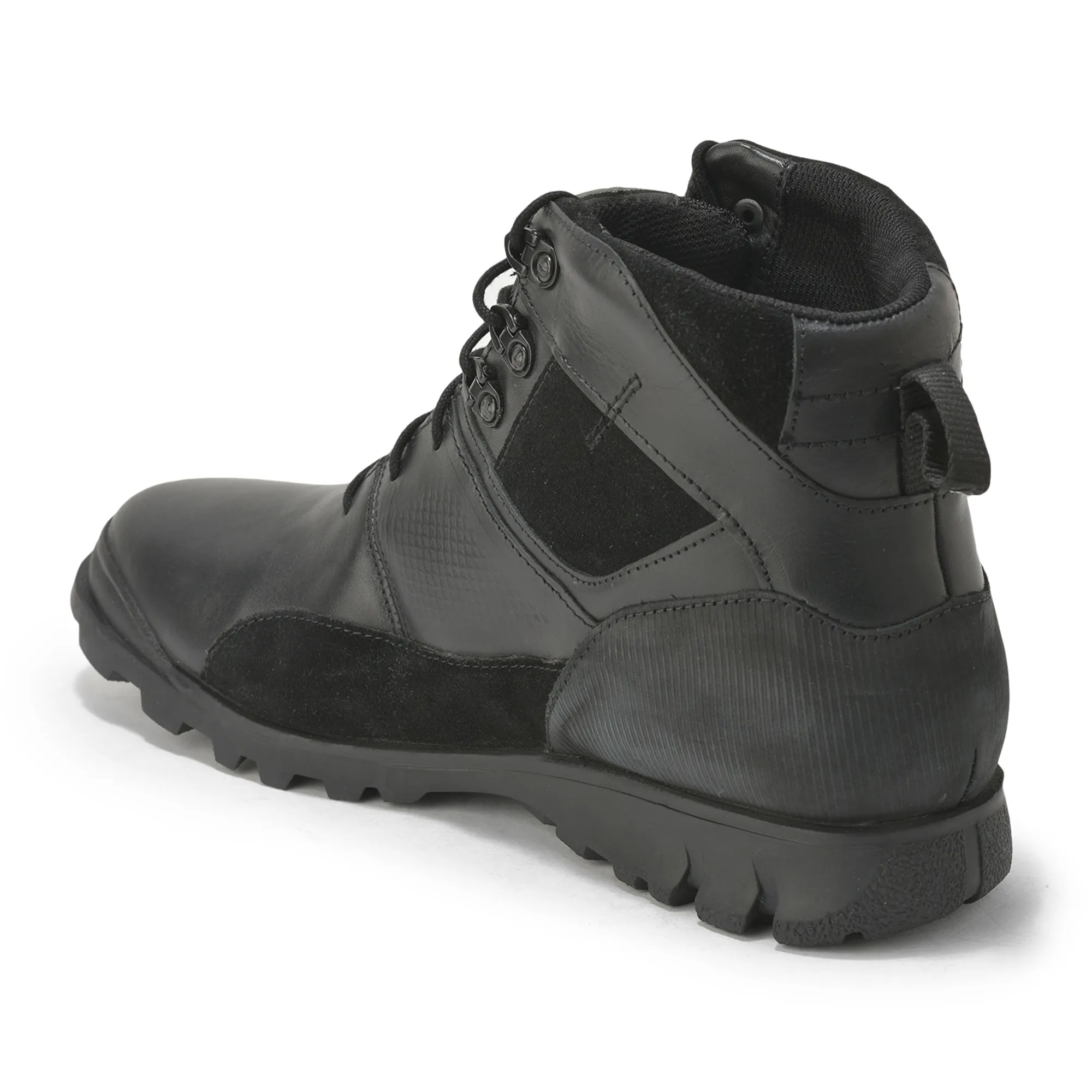 Woodland Men’S Black Utility-Built Leather Boots - Thumbnail 7