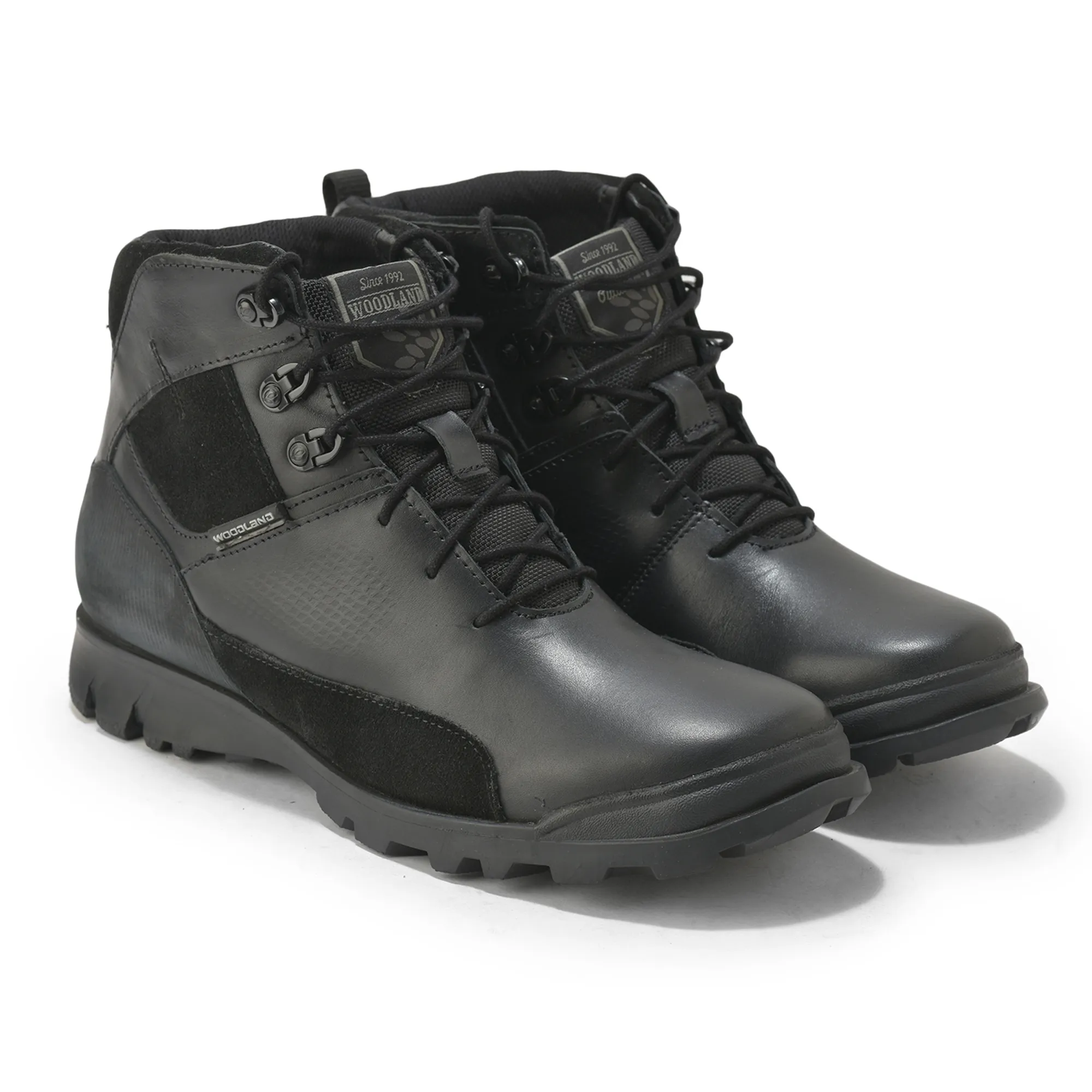 Woodland Men’S Black Utility-Built Leather Boots - Thumbnail 8