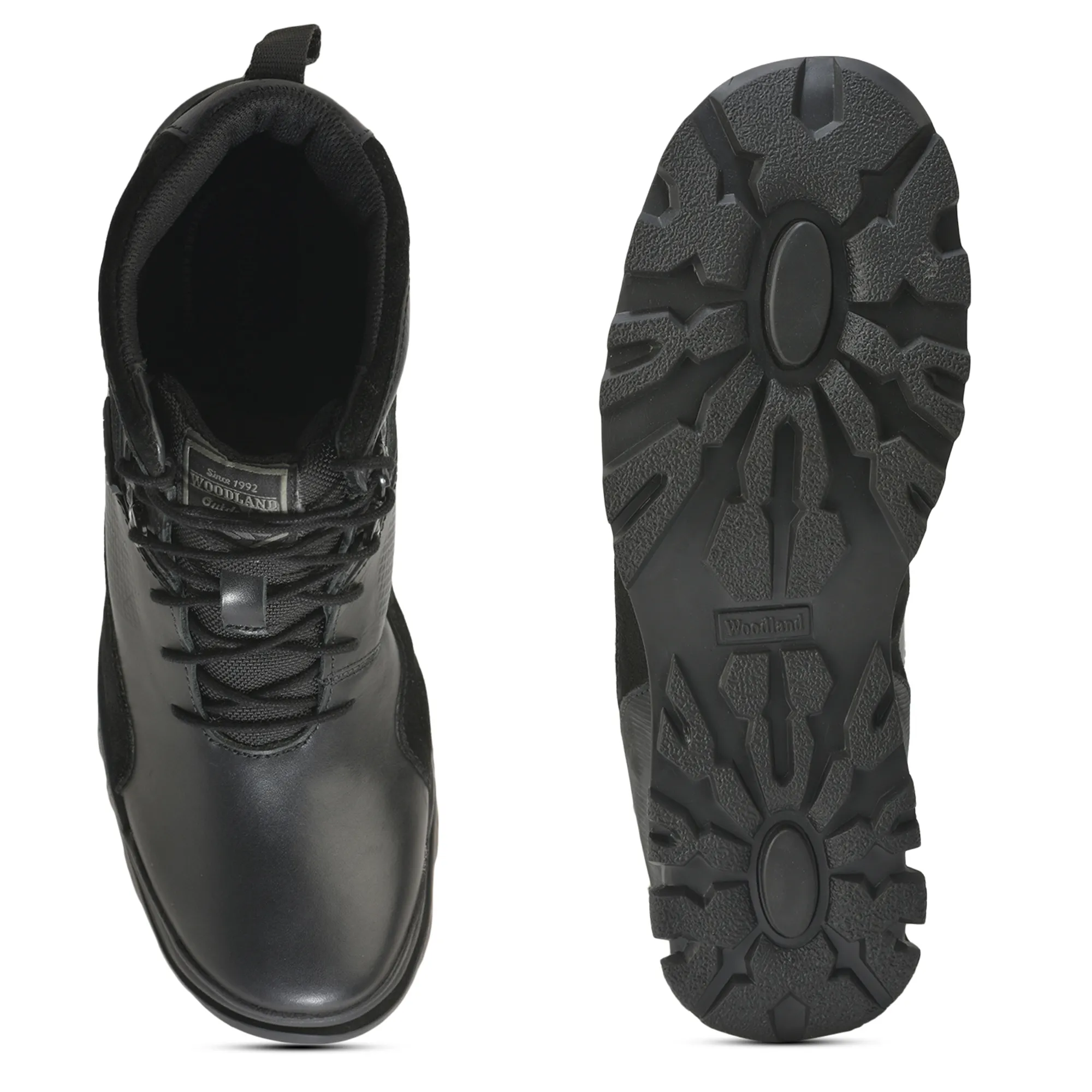 Woodland Men’S Black Utility-Built Leather Boots - Thumbnail 9