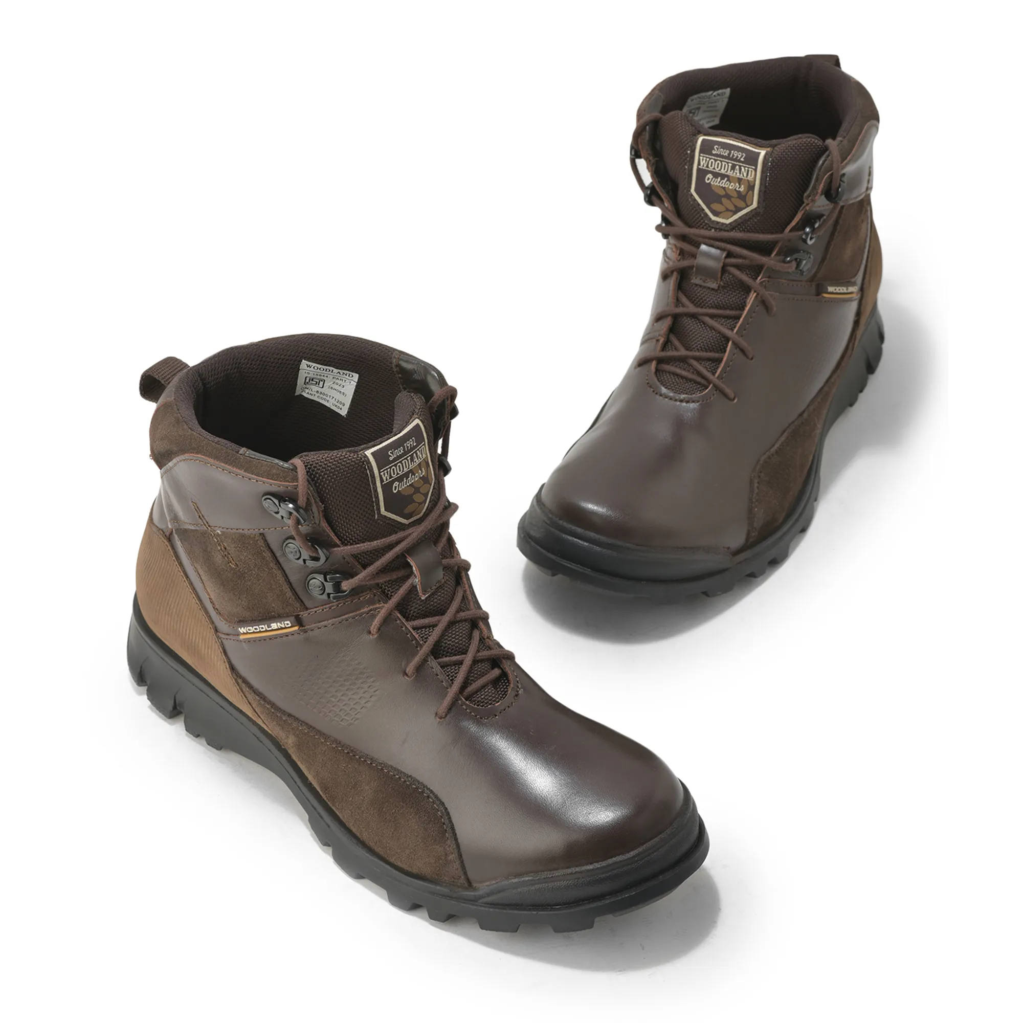 Woodland Men’S Brown Utility-Built Leather Boots - Thumbnail 4