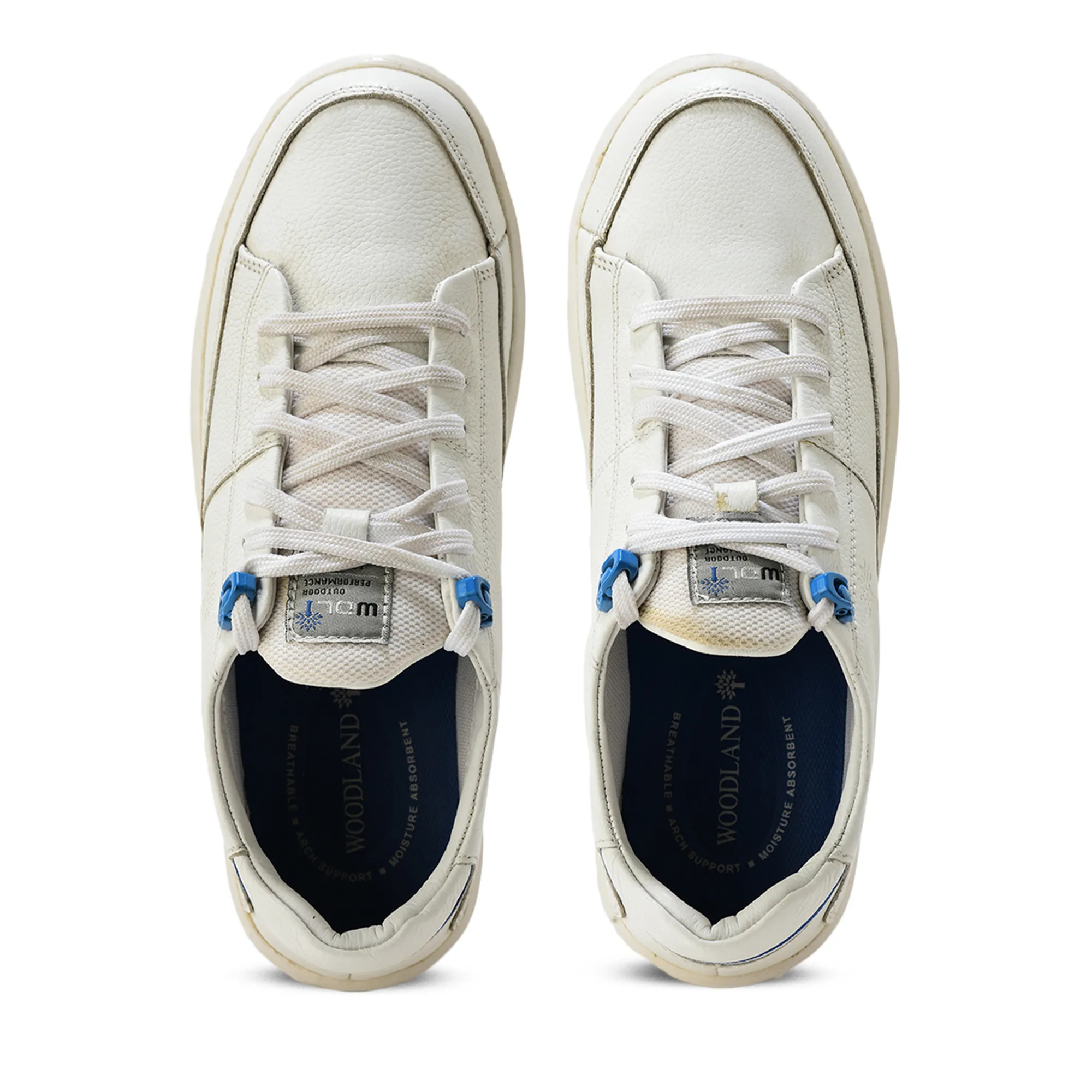 Woodland Softy White Casual Lace Up Shoes 5