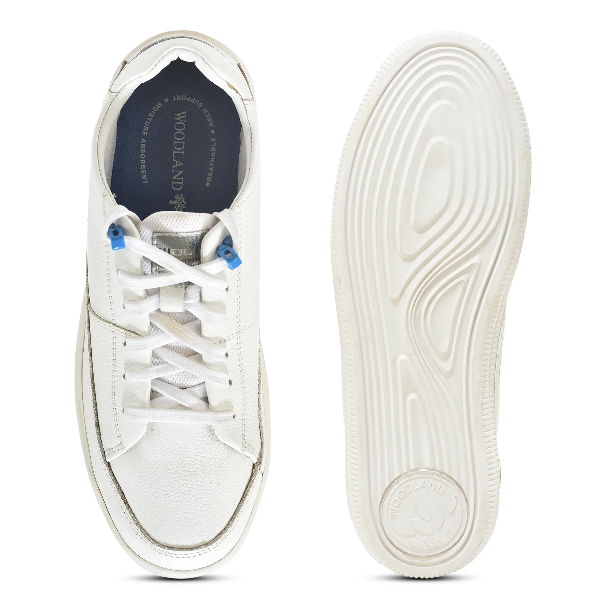 Woodland Softy White/Rblue Casual Lace Up Shoes - Thumbnail 4