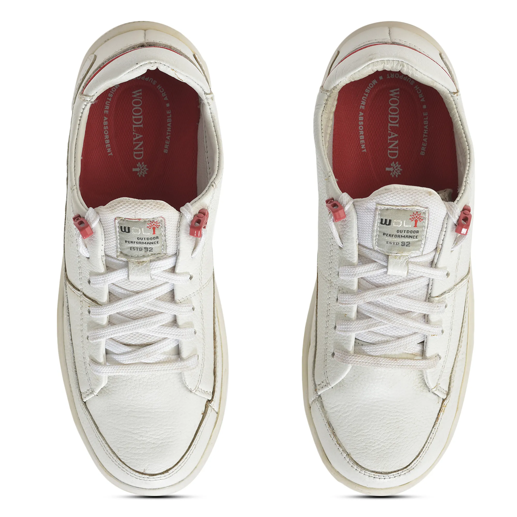 Woodland Softy White/Red Casual Lace Up Shoes - Thumbnail 5