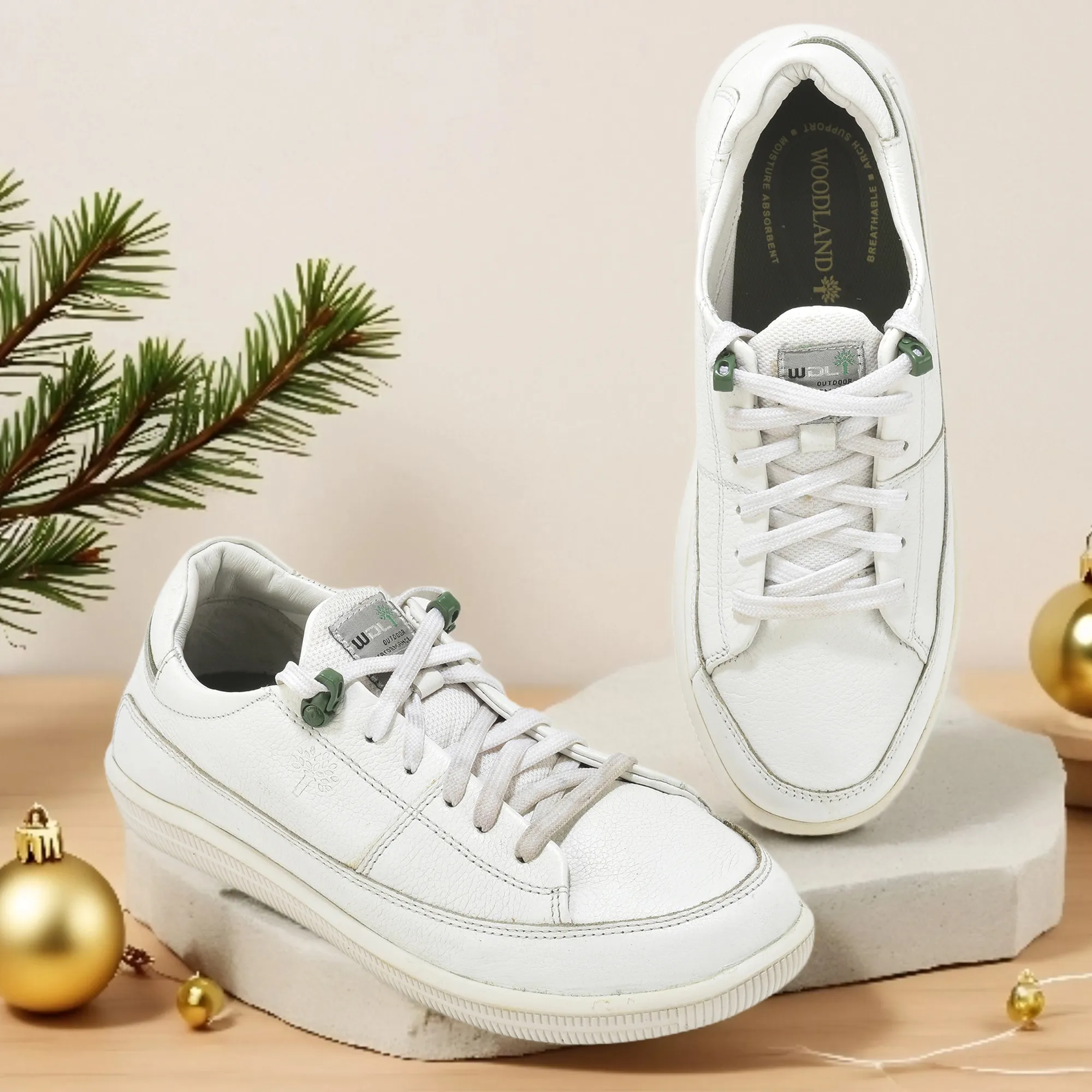 Woodland Softy White/Woodland Green Casual Lace Up Shoes - Thumbnail 9