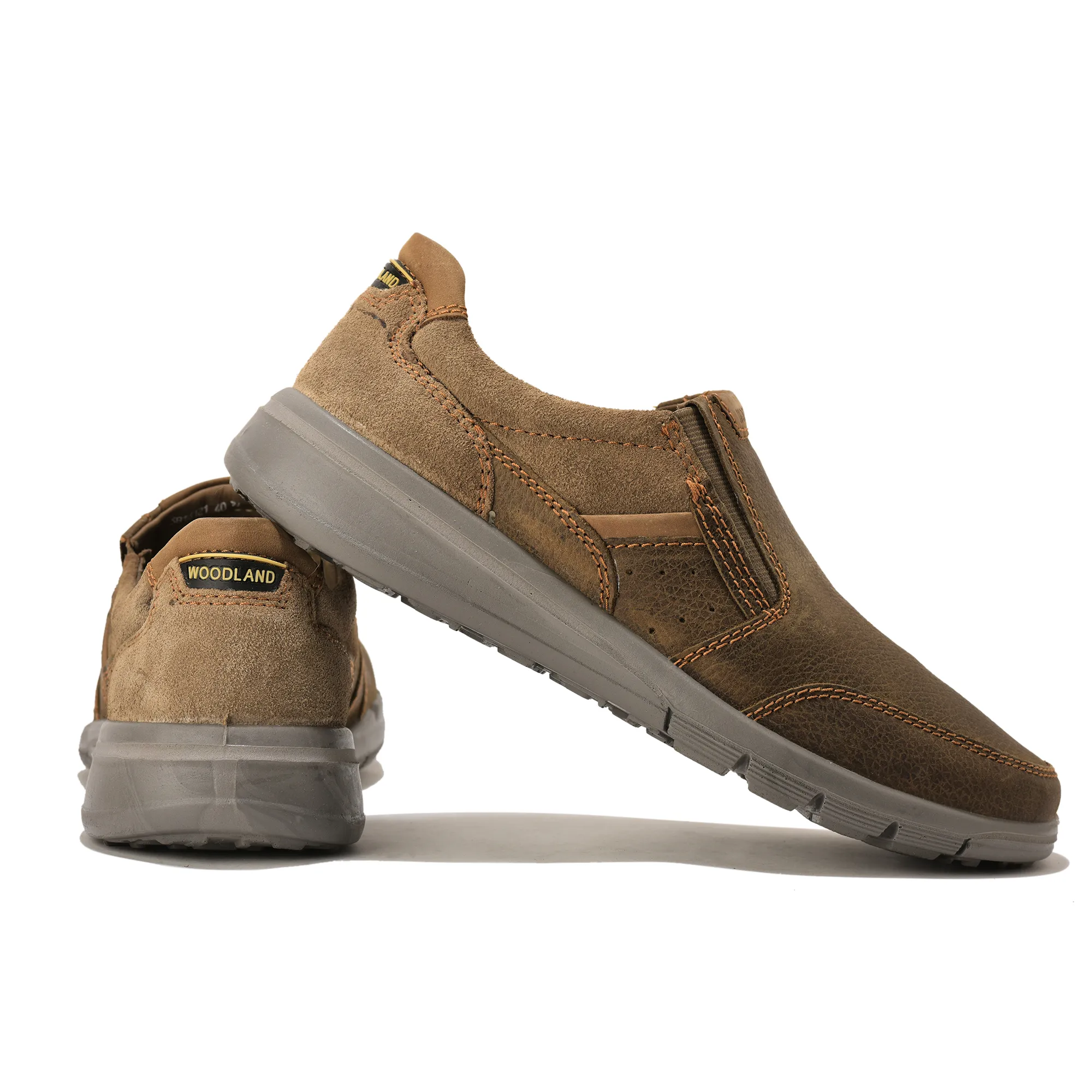 Khaki slip-on shoe for men - Thumbnail 10