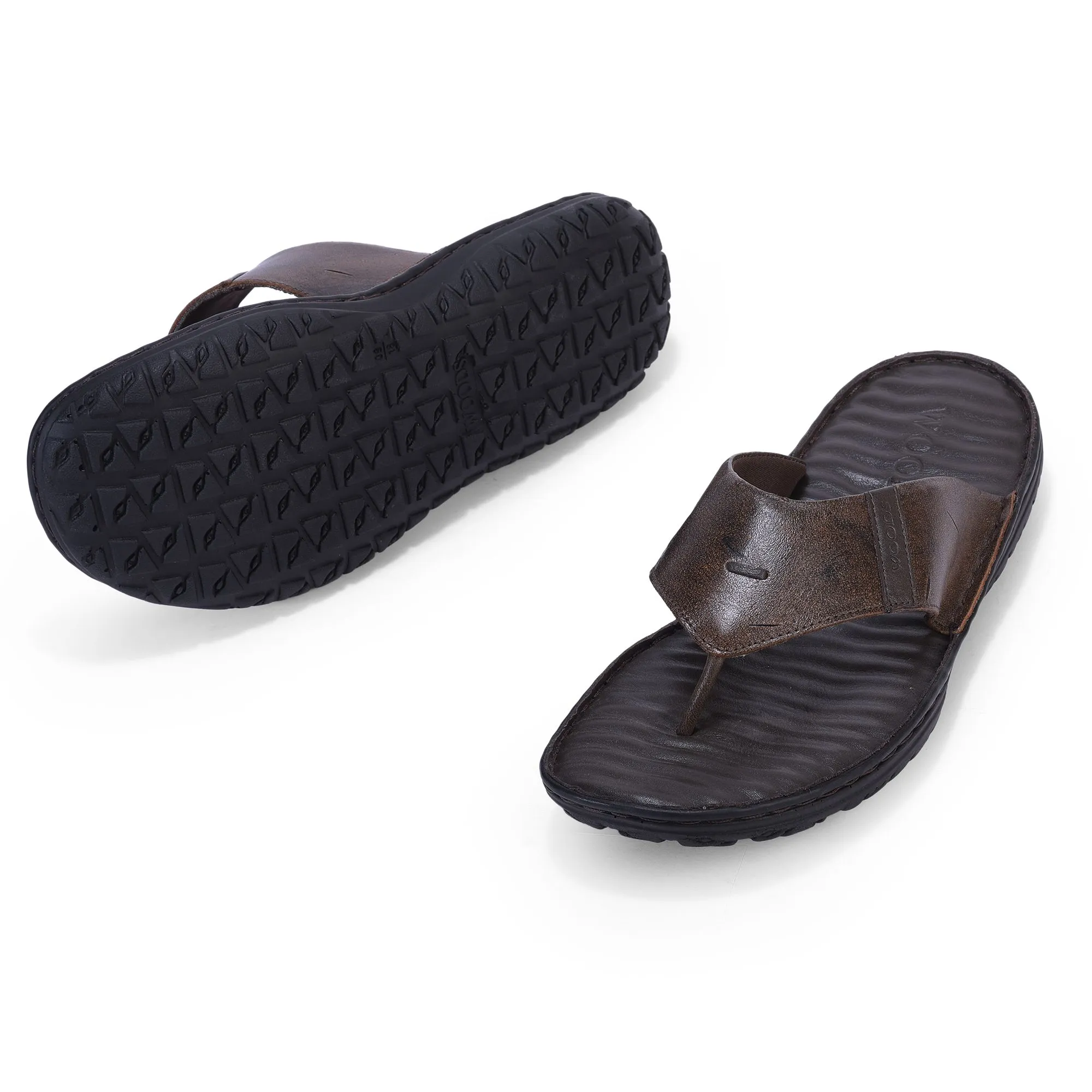 Brown casual slipper for men - Thumbnail 4