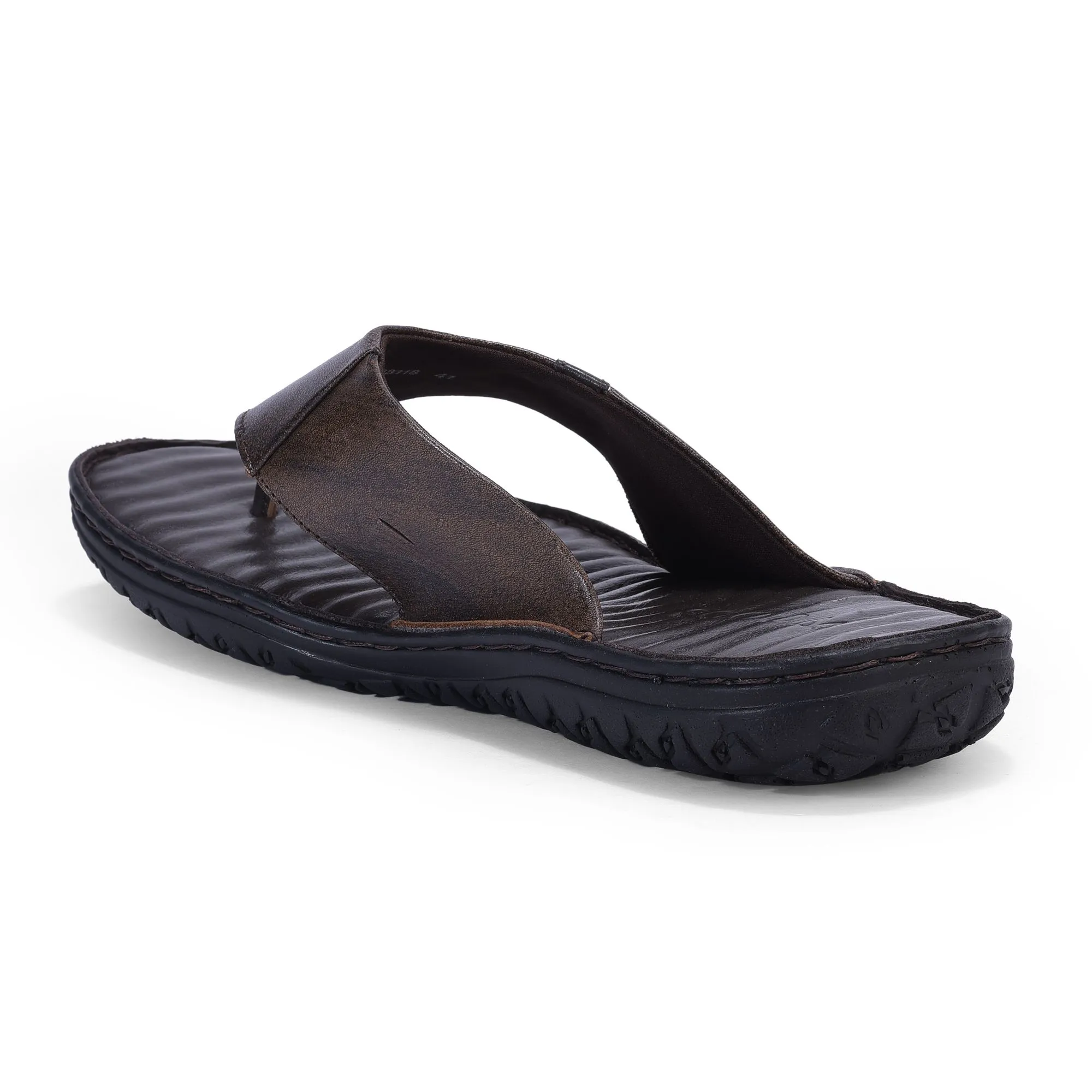 Brown casual slipper for men - Thumbnail 5