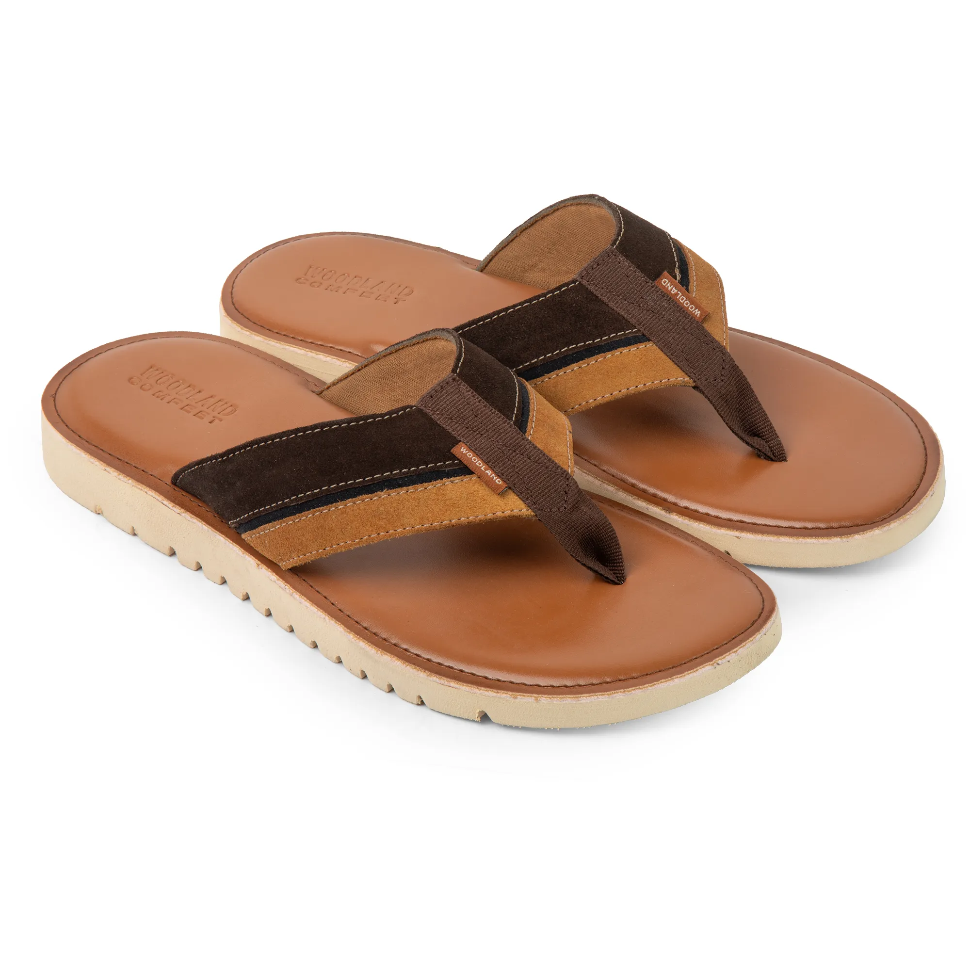 Woodland Smart brown slippers for men - Thumbnail 8