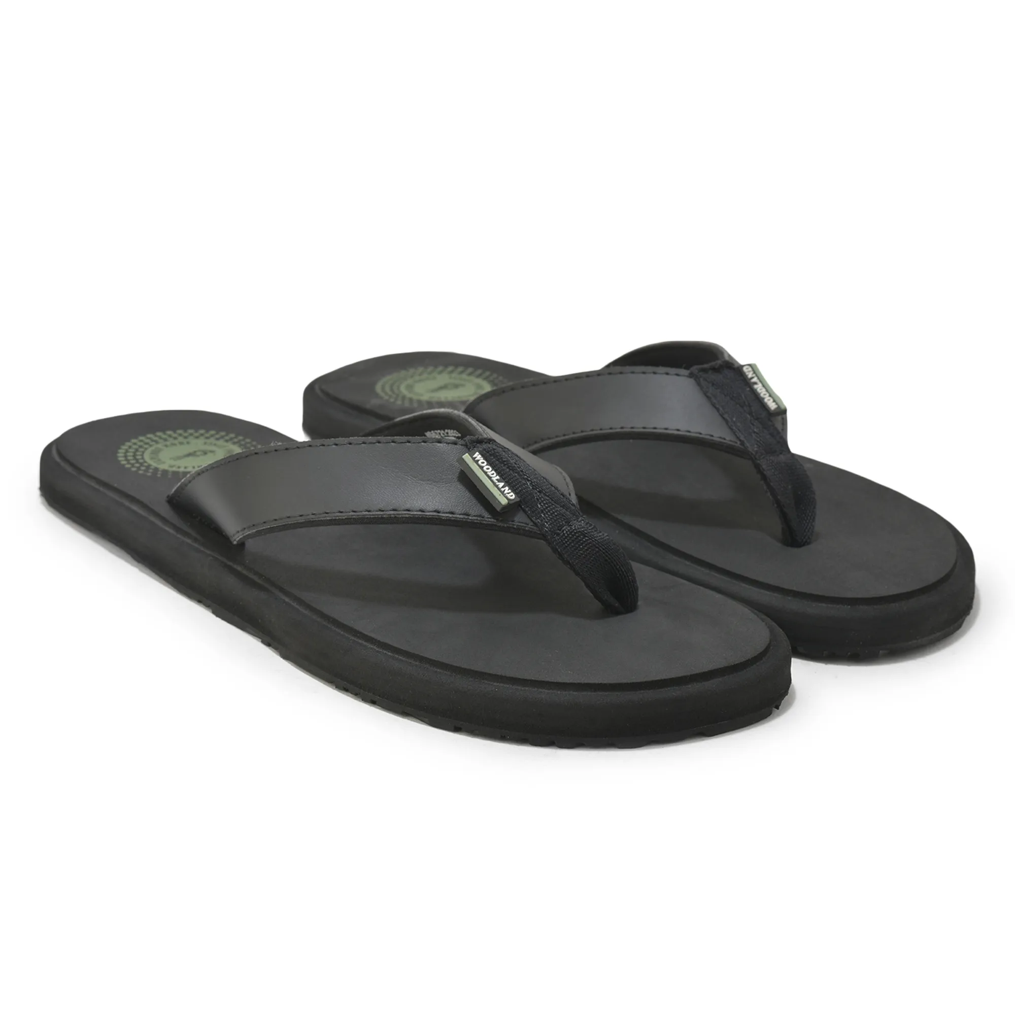 Woodland Men’s Black Comfort Grip Flip Flops - Thumbnail 8