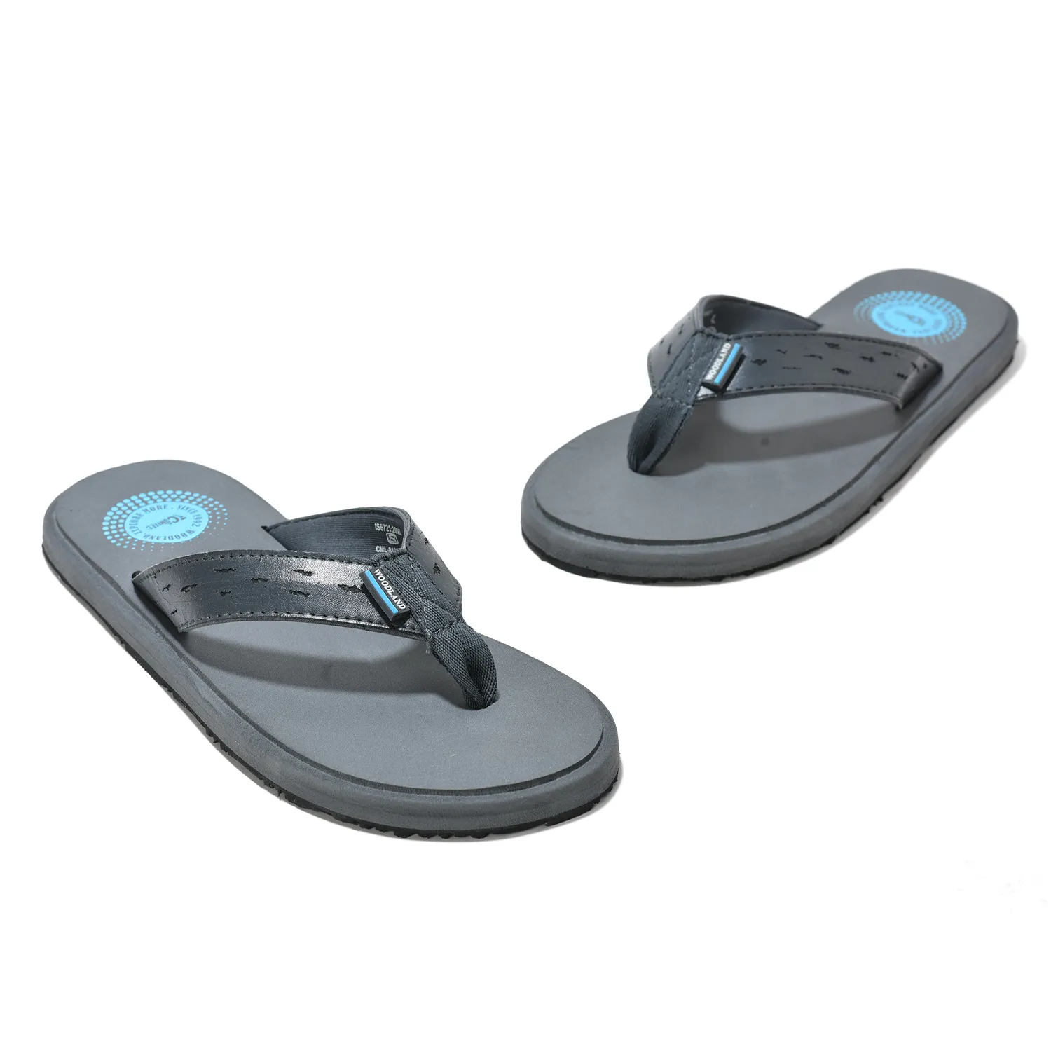 Woodland Men's Grey Everyday Grip Flip Flops 3