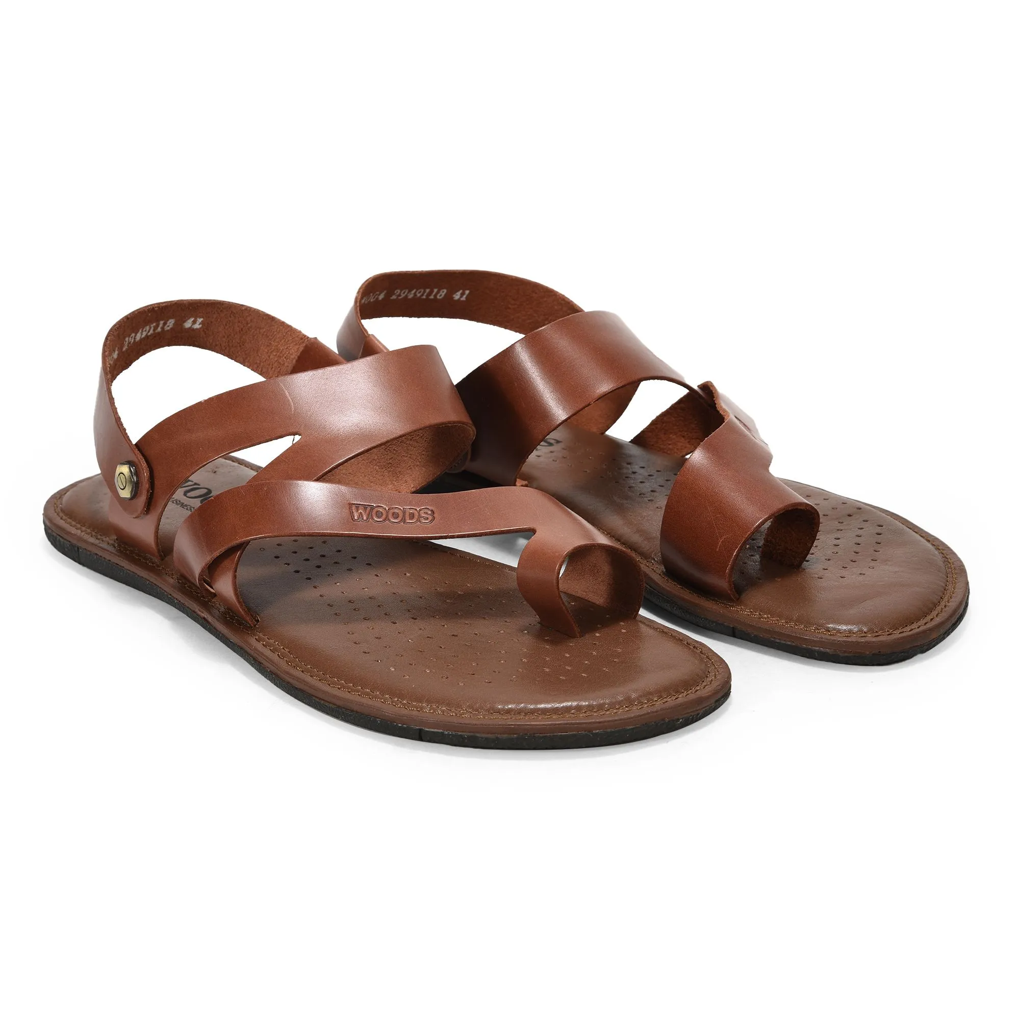 Mid Brown leather sandal for men - Thumbnail 6