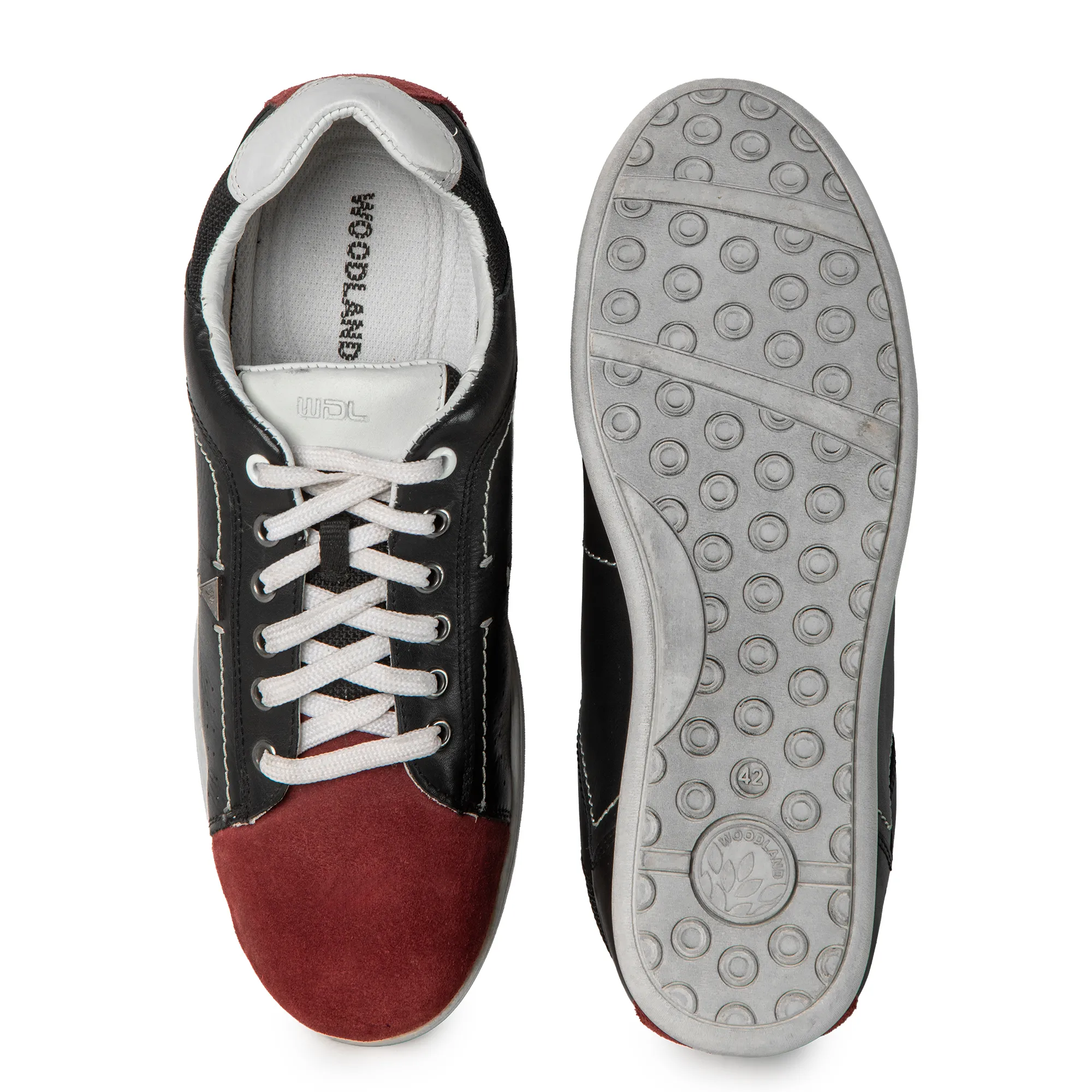 Woodland Men Black Casual Lace Shoes - Thumbnail 10