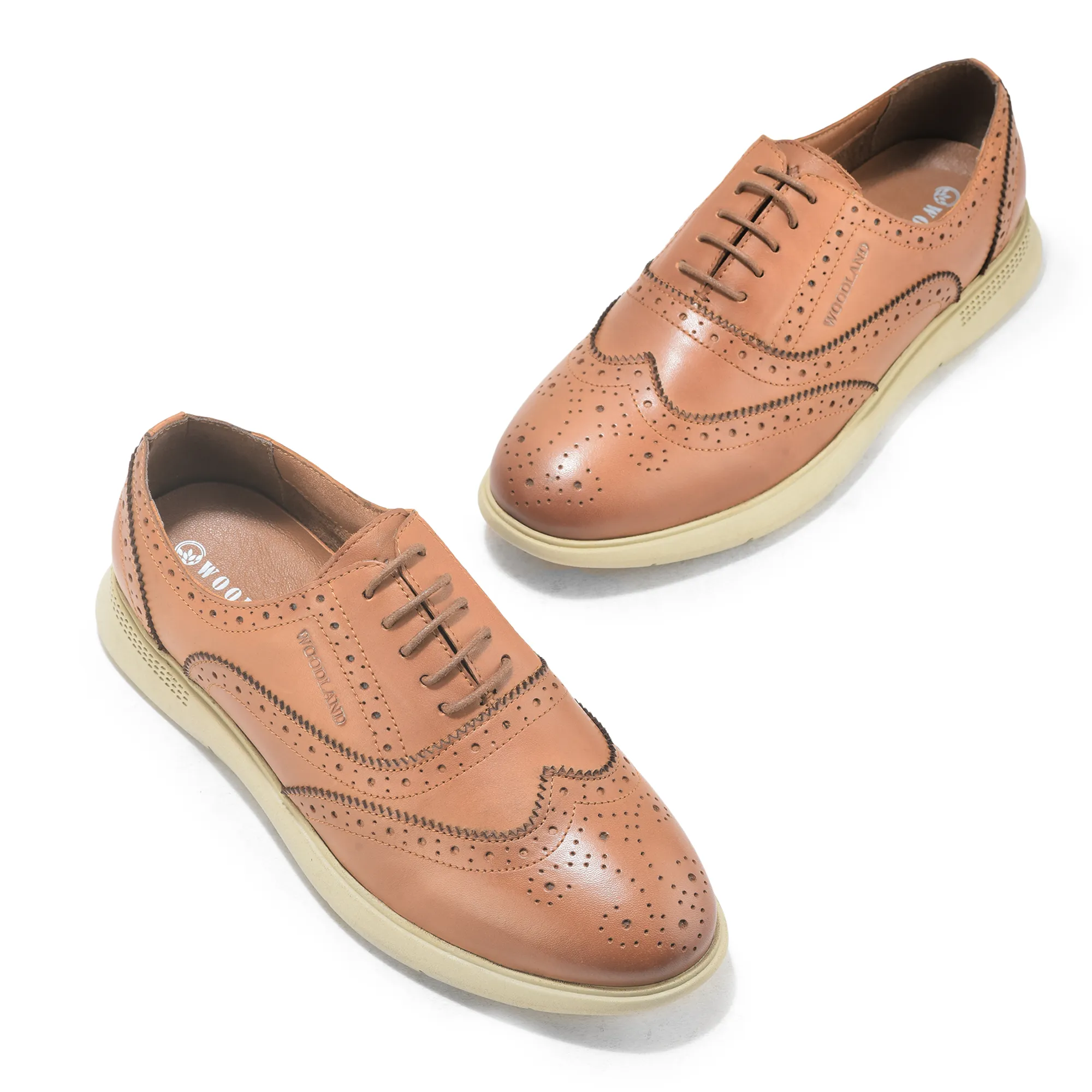 Woodland Tan Softy Leather Crust Lace Shoes - Thumbnail 2