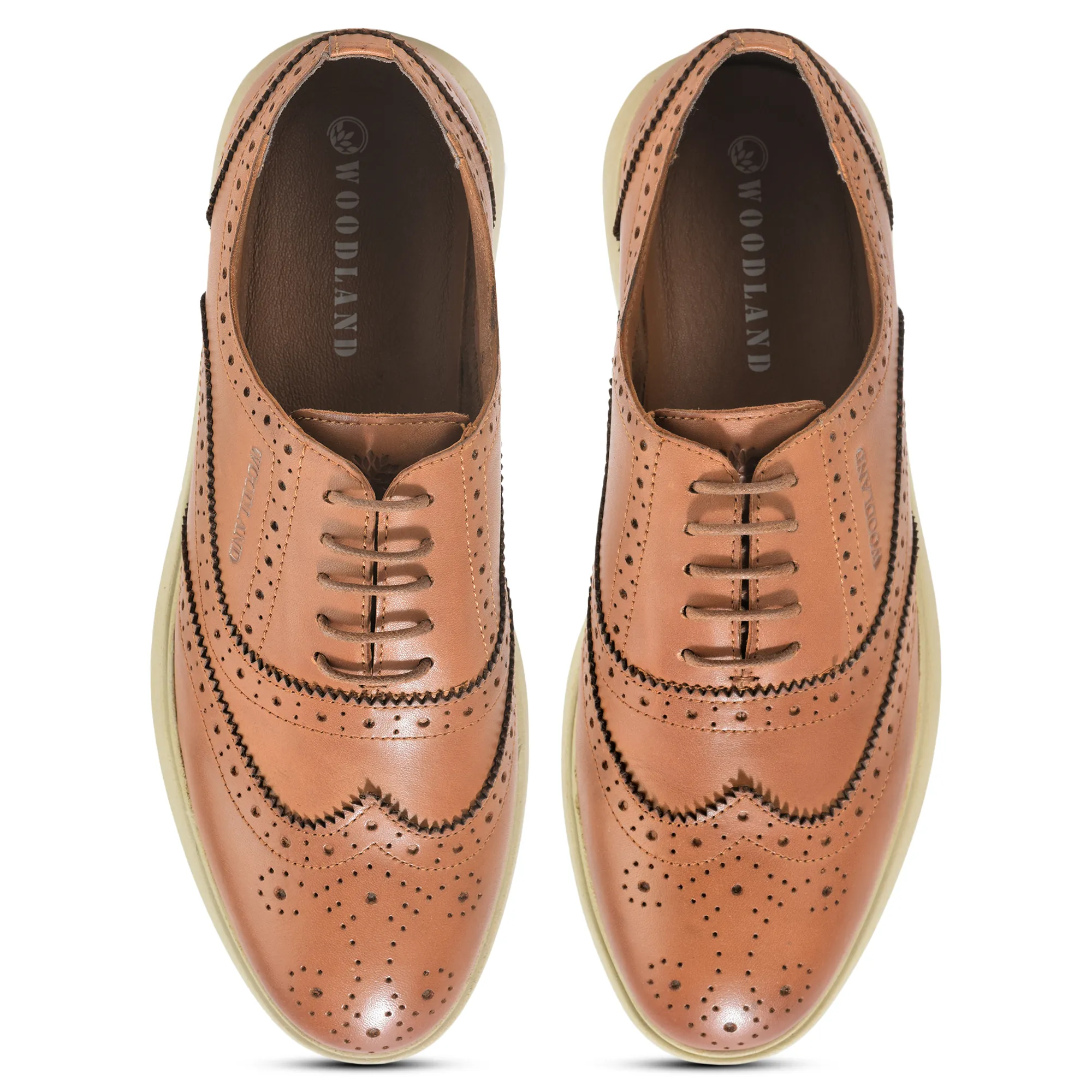 Woodland Tan Softy Leather Crust Lace Shoes - Thumbnail 3