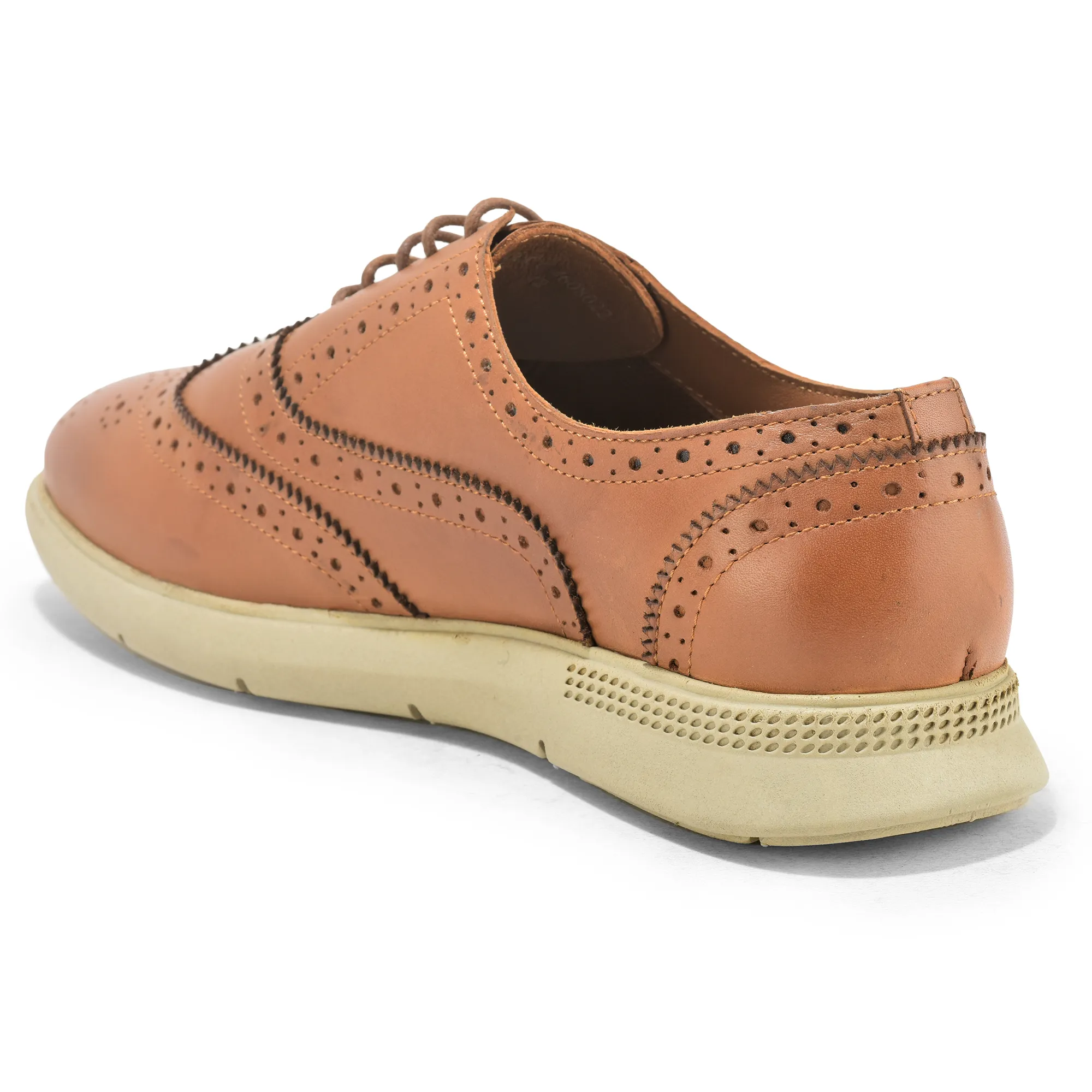 Woodland Tan Softy Leather Crust Lace Shoes - Thumbnail 5